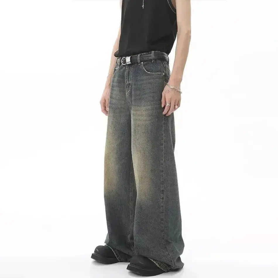 Japanese Brand Vintage Jeans Men Loose Straight Streetwear Casual Summer Size US 32 / EU 48 - 2 Thumbnail