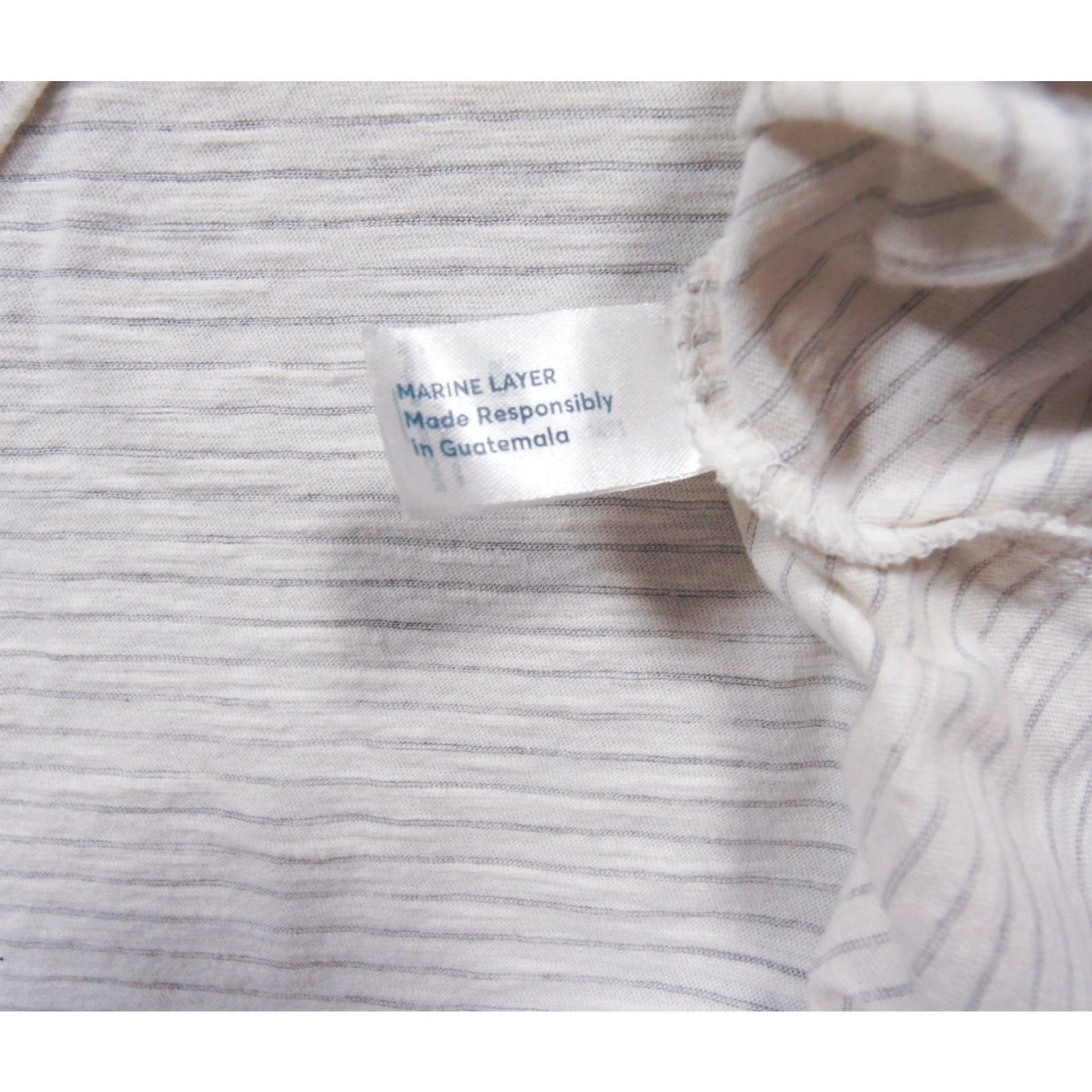 Marine Layer Marine Layer Shirt Mens XL White Short Sleeve Striped Pocket Tee Crewneck Size US XL / EU 56 / 4 - 7 Thumbnail