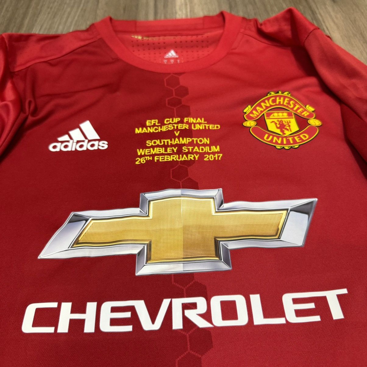 Adidas Manchestee united 2017 EFL cup player issue #9 Ibrahimovic Size US S / EU 44-46 / 1 - 3 Thumbnail