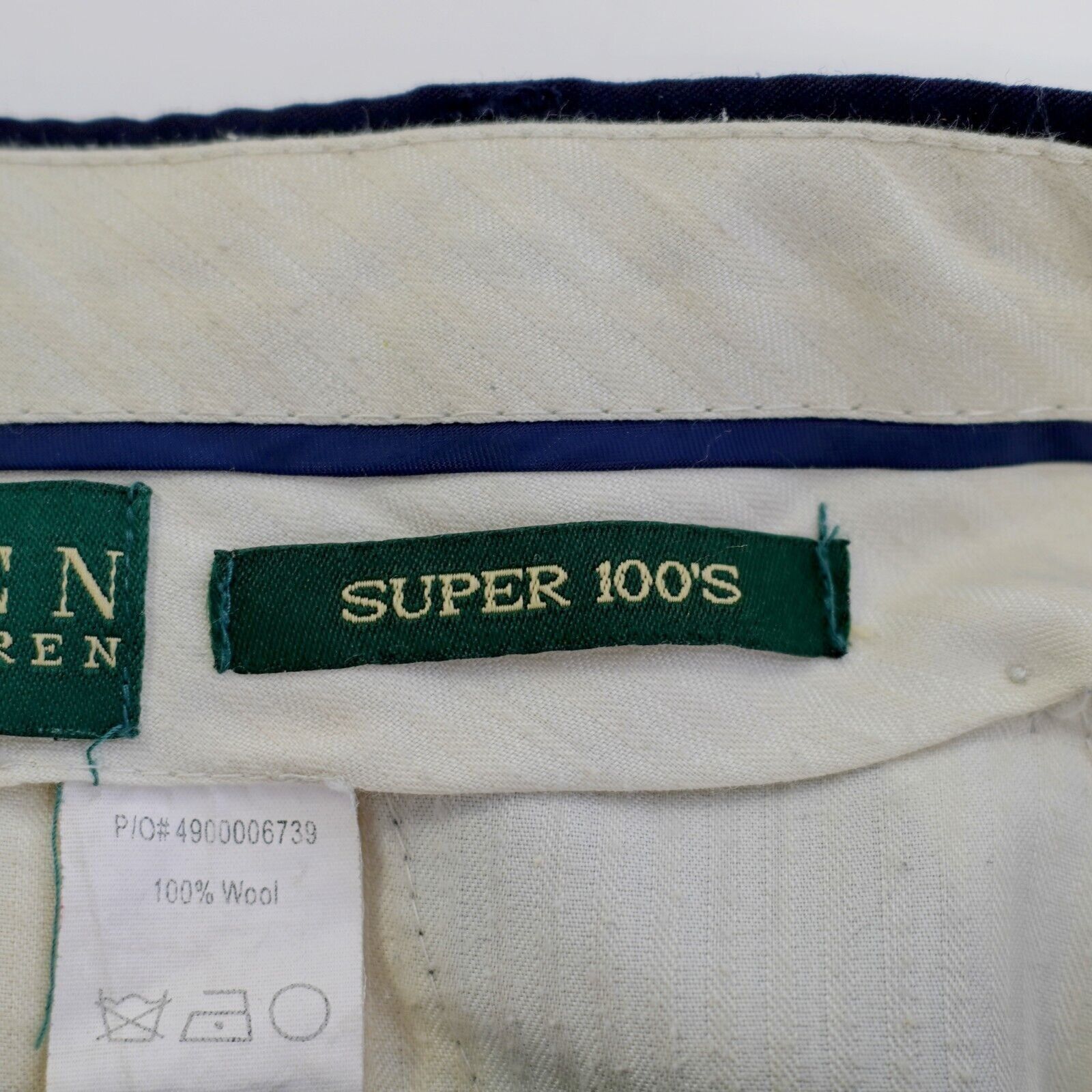 Lauren Ralph Lauren Lauren Ralph Lauren Super 100s Wool Blue 36/29 Dress Pants M Size 36R - 6 Thumbnail