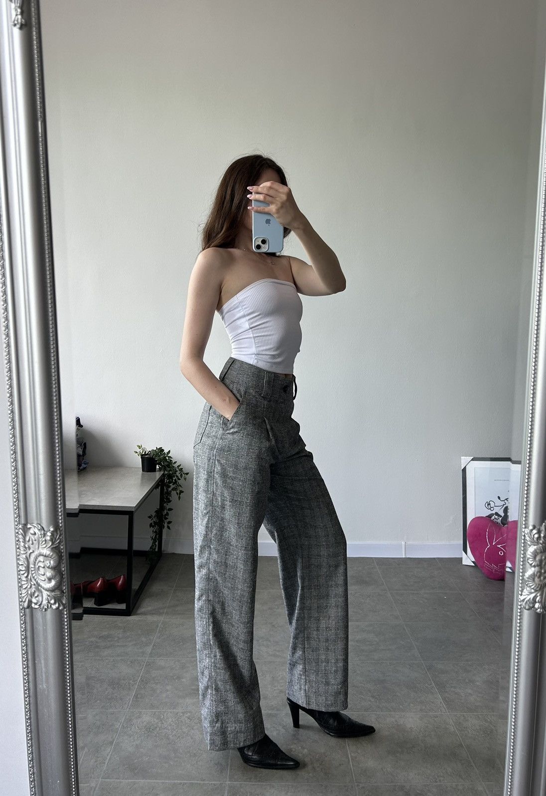 Ganni GANNI Suiting Relaxed Plated Pants Streetwear Size 24" / US 00 / IT 34 - 4 Thumbnail