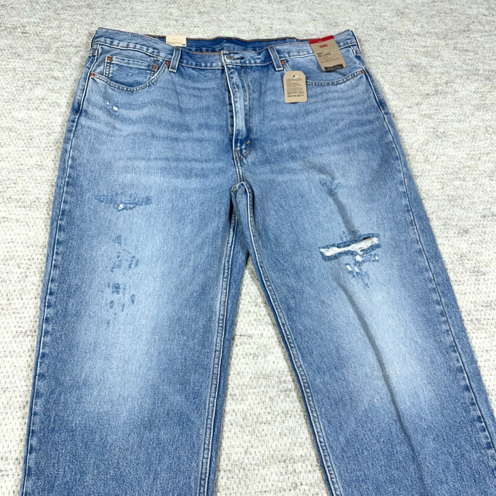 Levi's Levi's 550 Jeans Men 42x34 Relaxed Fit Blue Denim 5-Pocket Distressed Medium Wash Cotton Size US 42 / EU 58 - 3 Thumbnail