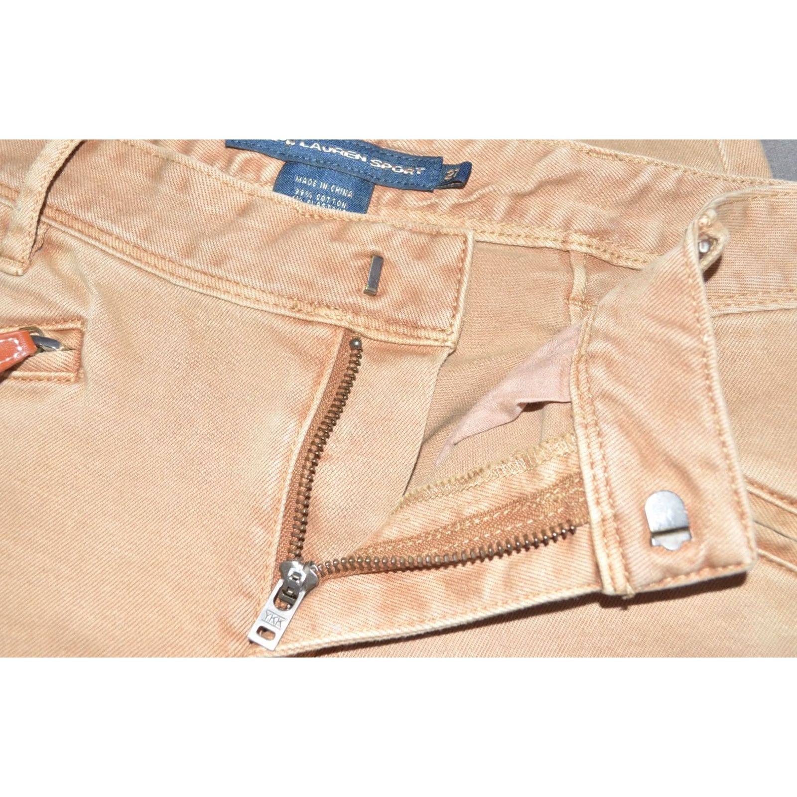 Polo Ralph Lauren Ralph Lauren Sport Equestrian Pants Beige Peach Knee Patch Zip Pocket 27 Women Regular Trousers Size 27" / US 4 / IT 40 - 7 Thumbnail