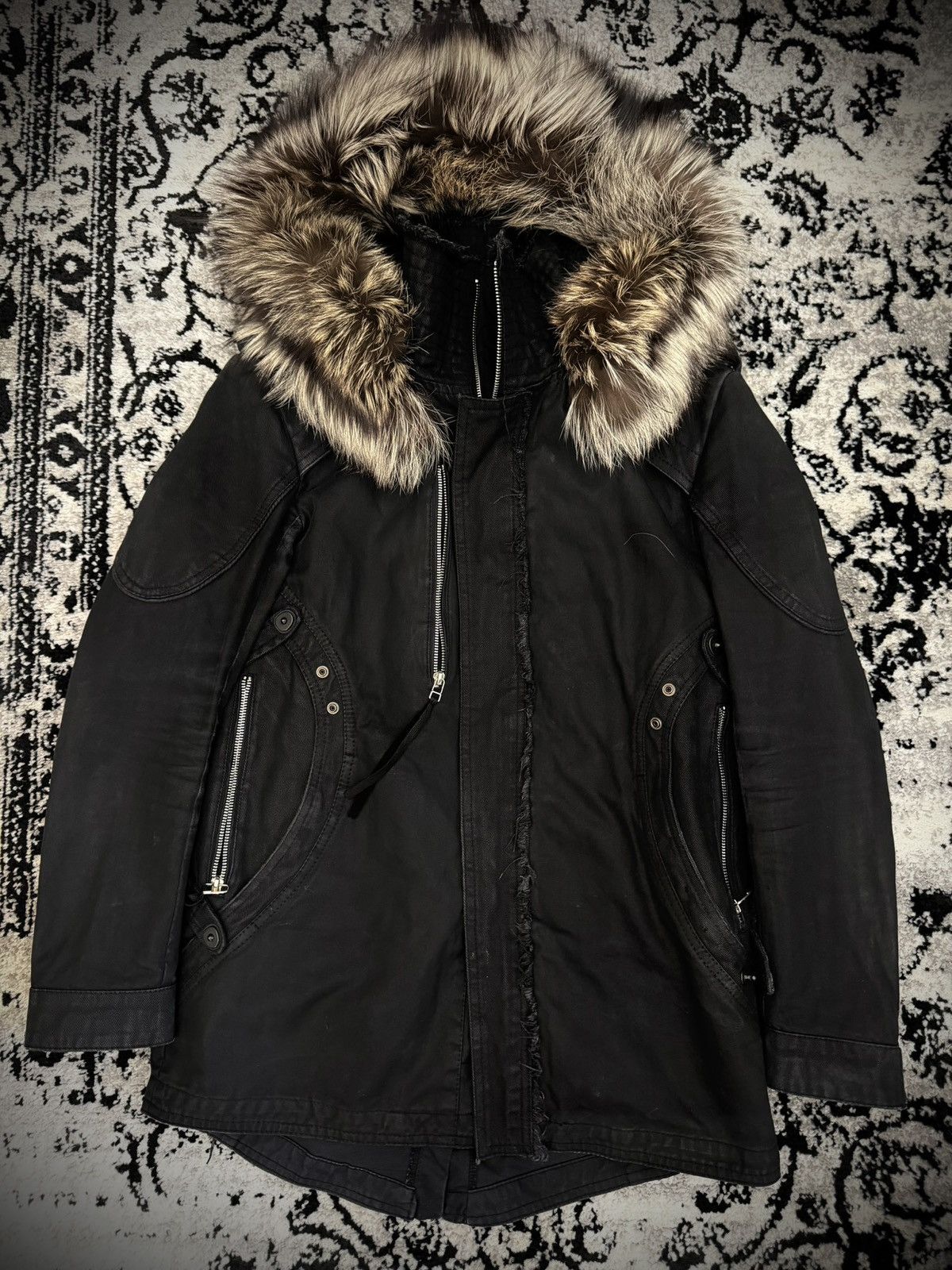 14th Addiction 14th Addiction Waxed Gas Mask Fox Fur Parka Size US M / EU 48-50 / 2 - 1 Thumbnail