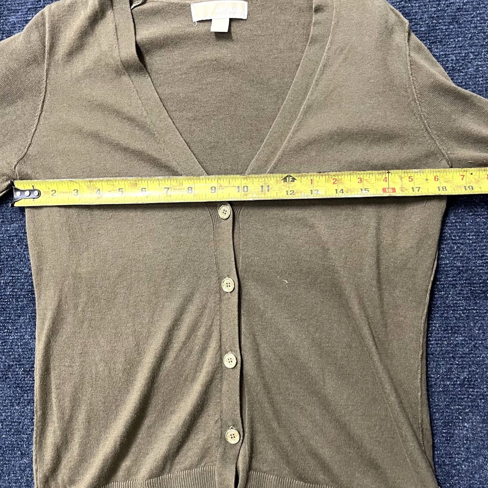 Michael Kors Michael Kors Cardigan Sweater Womens Medium Green V Neck Button Knit Long Sleeve Size M / US 6-8 / IT 42-44 - 6 Thumbnail