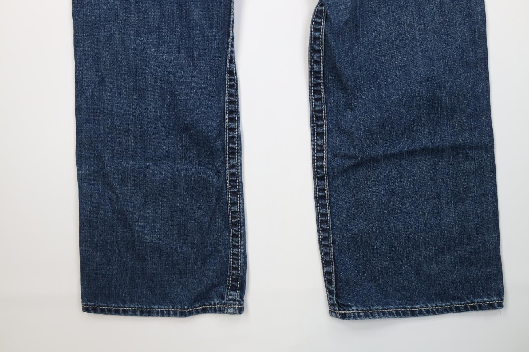 Vintage Buckle BKE Stitch Derek Wide Leg Bootcut Denim Jeans Blue Size US 34 / EU 50 - 12 Thumbnail