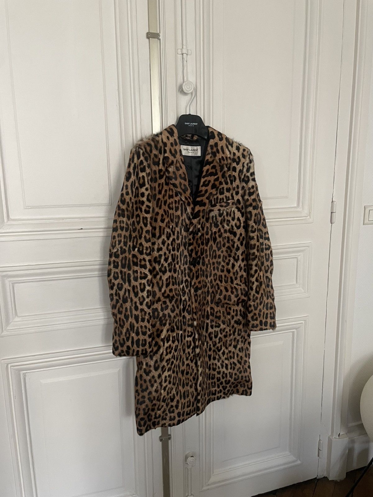 Saint Laurent Paris × Yves Saint Laurent Fur coat leopard print Saint Laurent Size S / US 4 / IT 40 - 7 Thumbnail