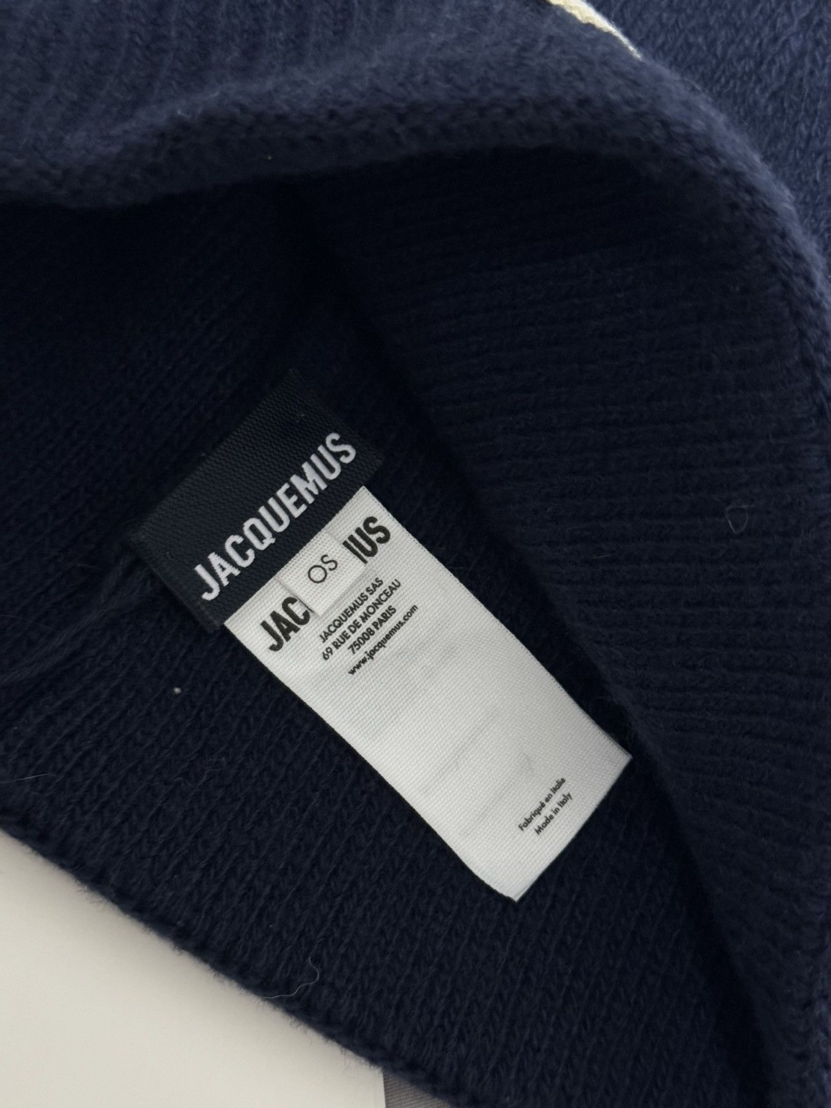 Jacquemus Navy Wool Beanie Size ONE SIZE - 2 Thumbnail