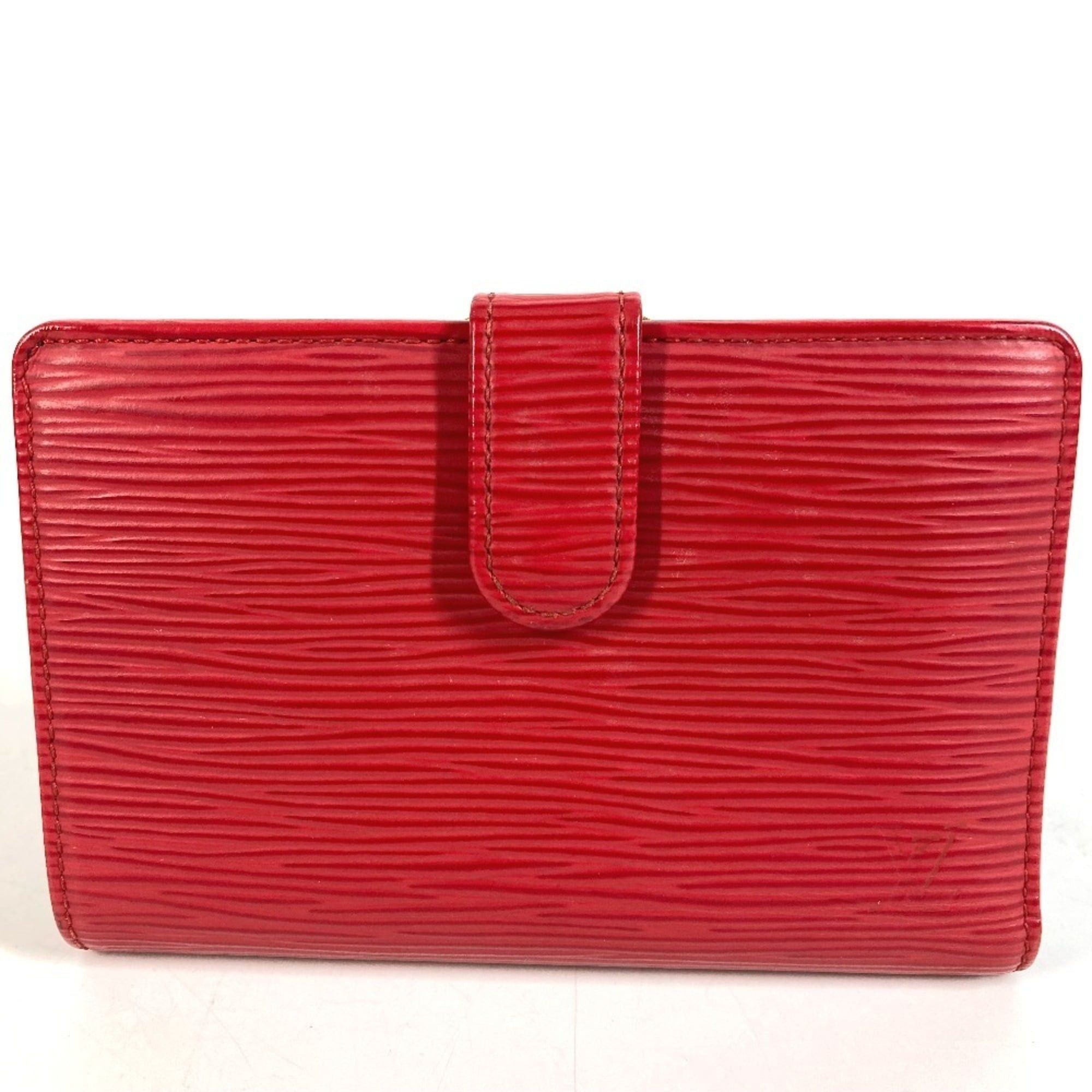 Louis Vuitton LOUIS VUITTON M6324E Epi Portemonnaie Viennois Compact Wallet, Bi-fold Wallet with Clasp Closure, Leather, Men's & Women's, Rouge Red Size ONE SIZE - 1 Thumbnail