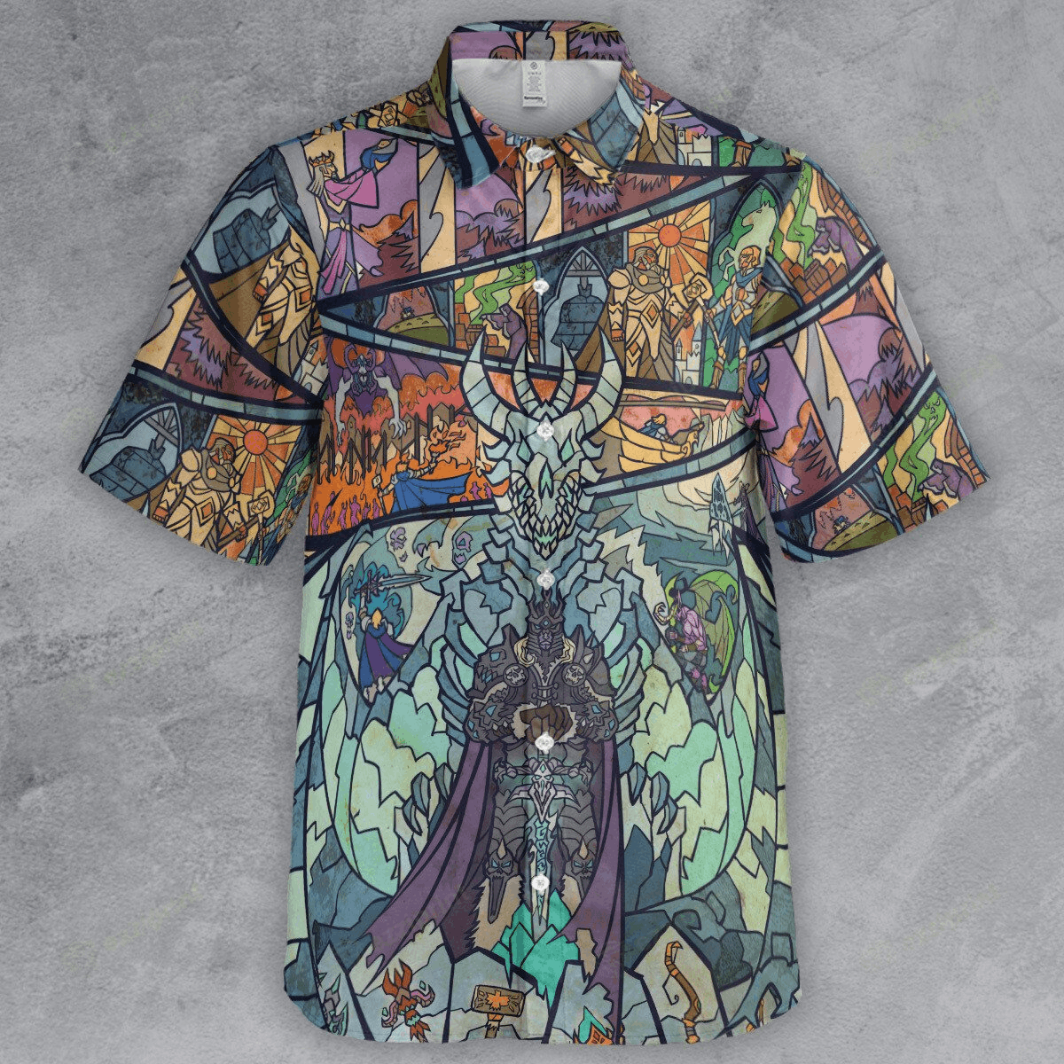 Designer × The Unbranded Brand Arthas Menethil World of Warcraft Stain Glass Shirt Size US S / EU 44-46 / 1 - 2 Thumbnail