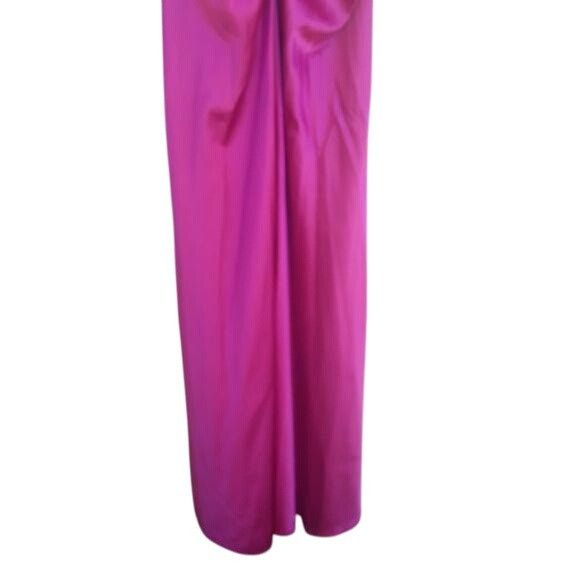 Jessica McClintock Vtg Gunne Sax Dress Sz 8 Pink Satin Formal Floor Ruffle Swee Size M / US 6-8 / IT 42-44 - 5 Thumbnail