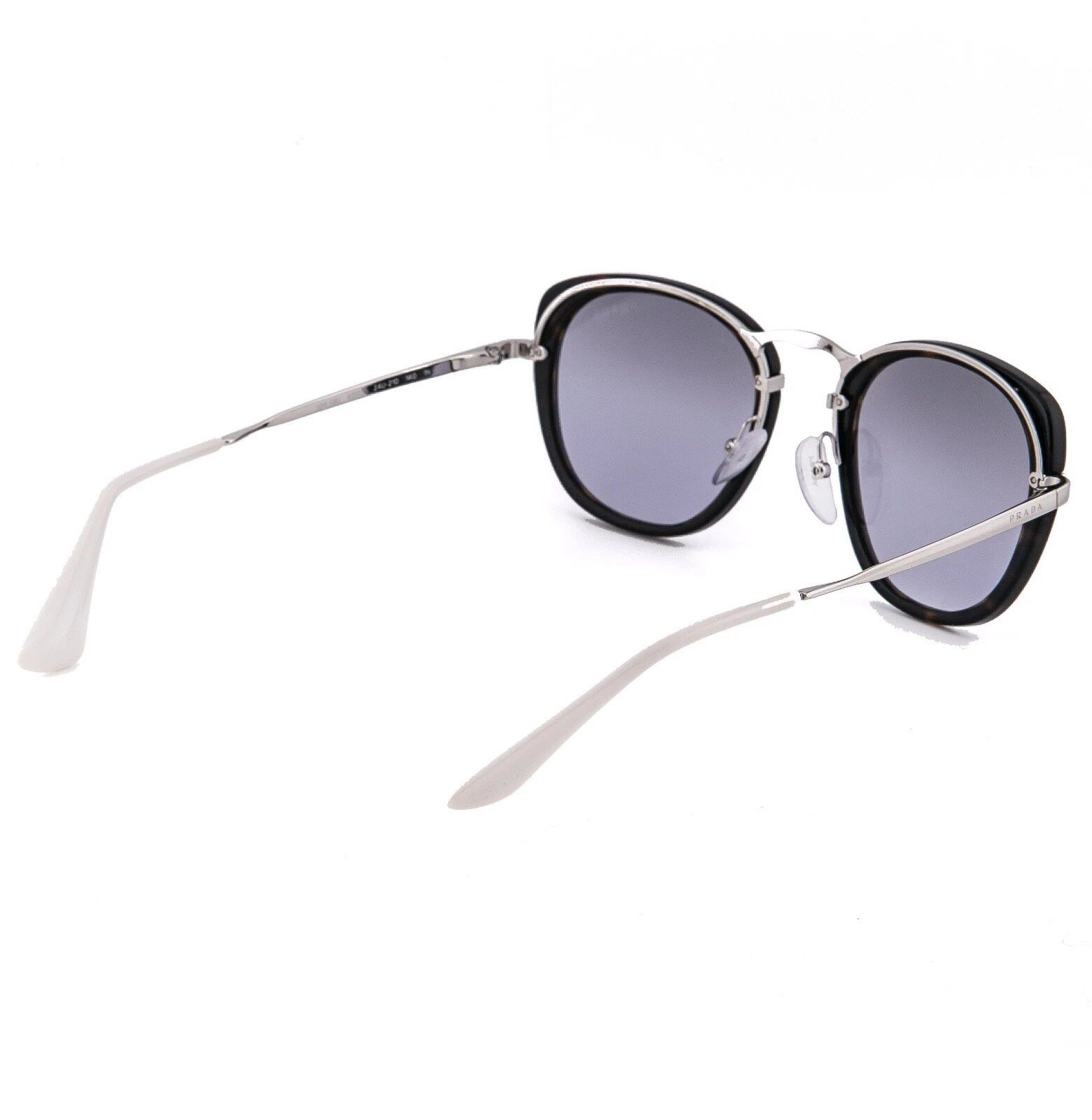 Prada PRADA 58U PR58US Oval Metal Silver Havana Sunglasses 58US Size ONE SIZE - 2 Thumbnail
