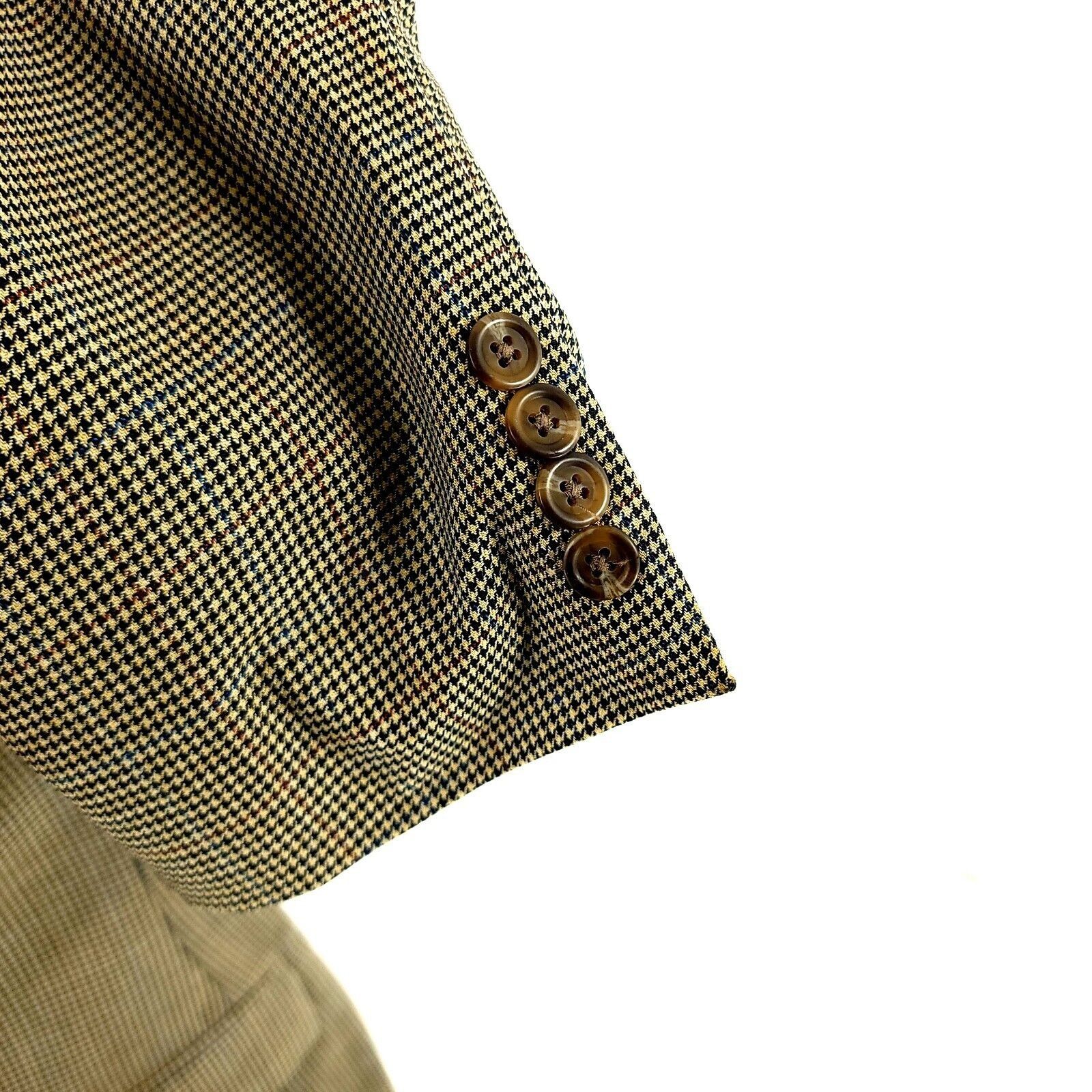 Lauren Ralph Lauren Lauren Ralph Lauren Wool 2 Button Sport Coat 42R Tan Houndst Size 42R - 4 Thumbnail