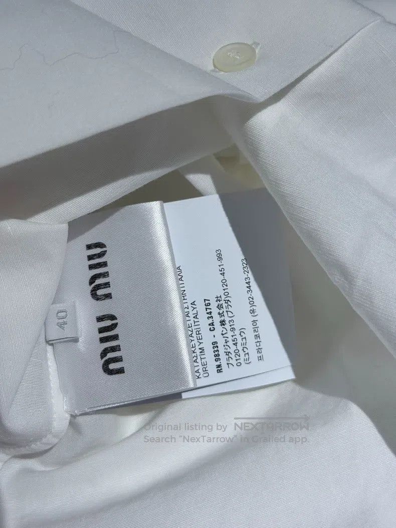 Miu Miu Miu Miu 40 Lace doll collar shirt Size M / US 6-8 / IT 42-44 - 3 Thumbnail