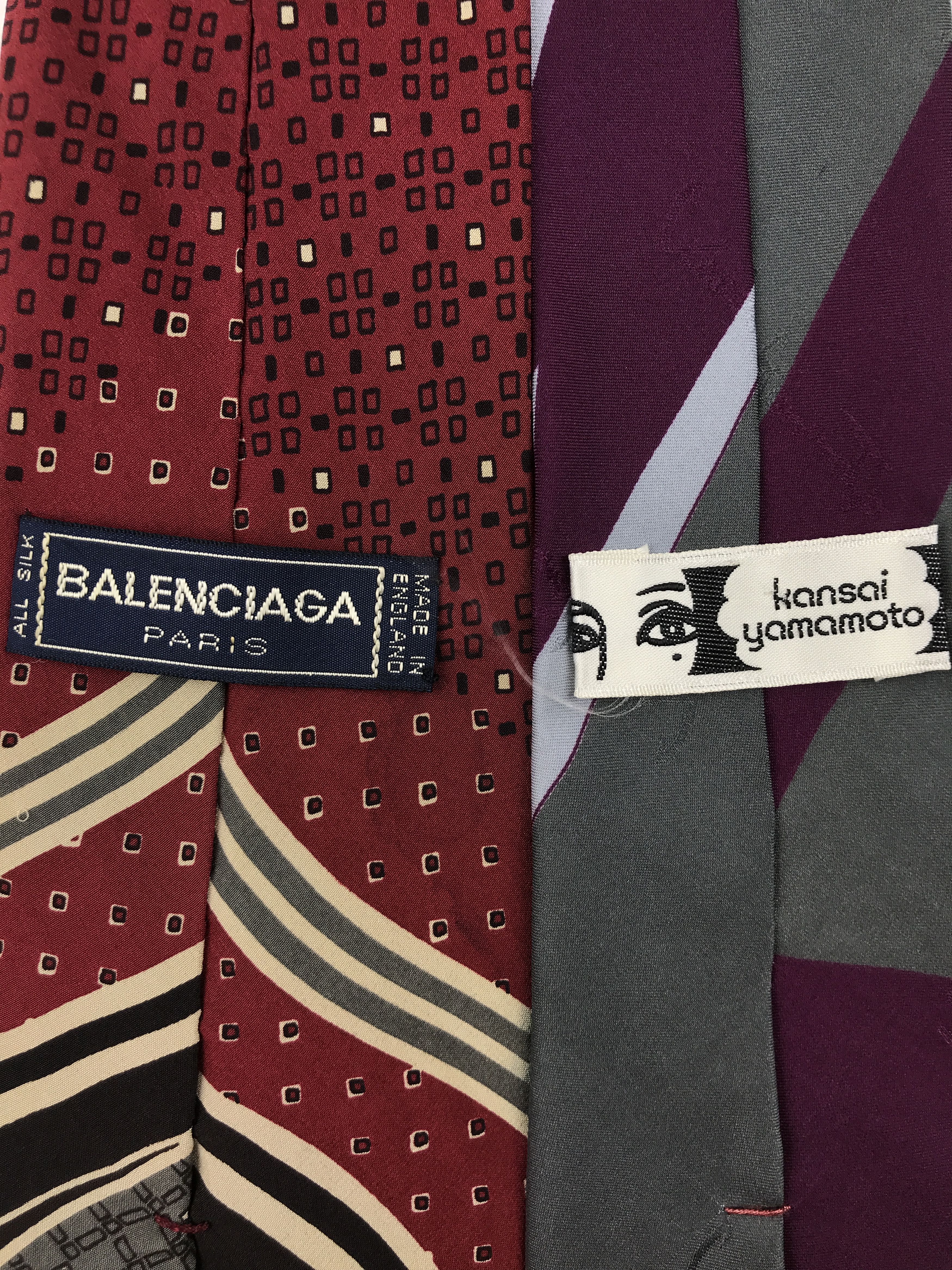 Vintage Balenciaga/Kansai Yamamoto Silk Necktie Necktie