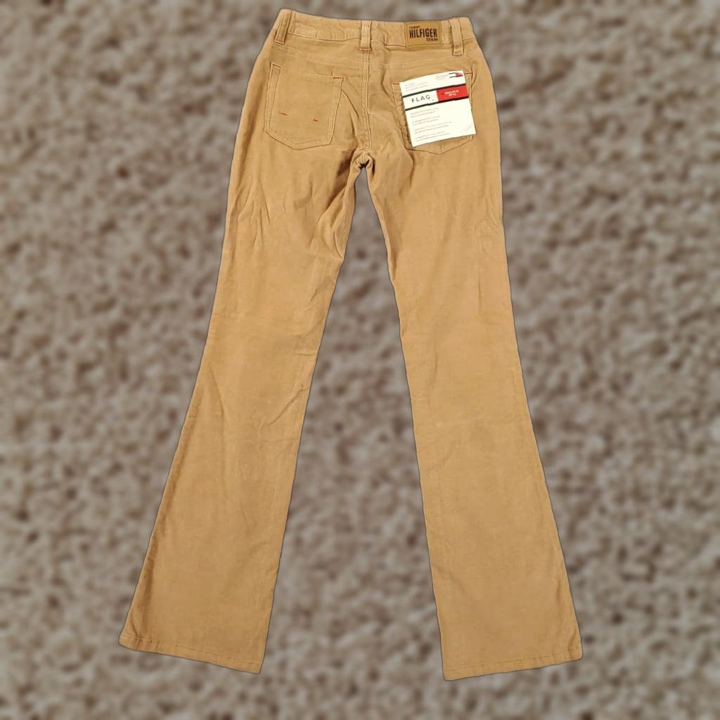 Tommy Hilfiger VINTAGE Tommy Hilfiger Corduroy Pants Womens Juniors 1 Tan Bootcut 90s Bohemian Size 25" / US 0 / IT 36 - 1 Thumbnail