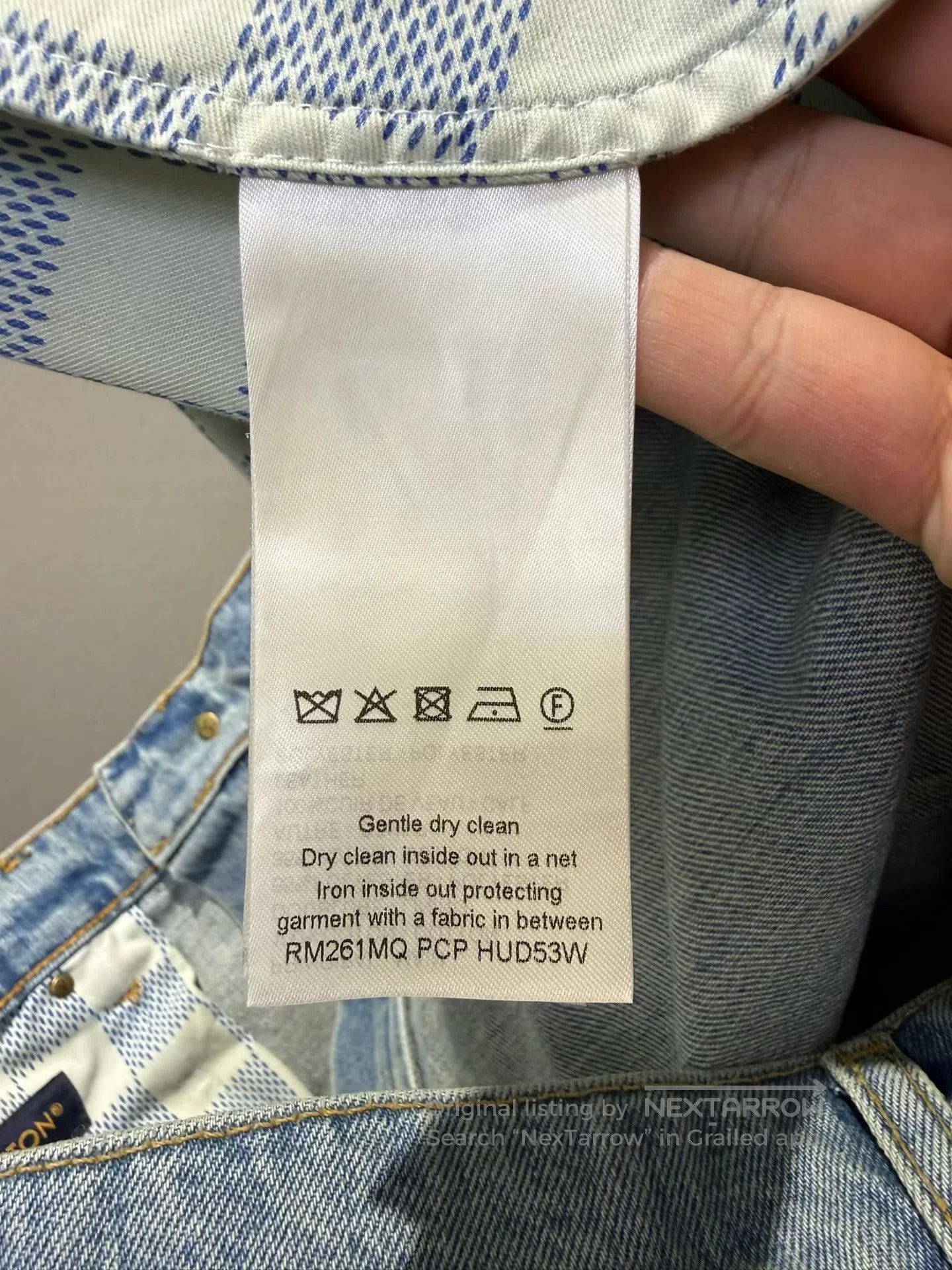 Louis Vuitton Louis Vuitton Blue Washed Patch Back Logo Denim Pants| Size US 38 / EU 54 - 3 Thumbnail