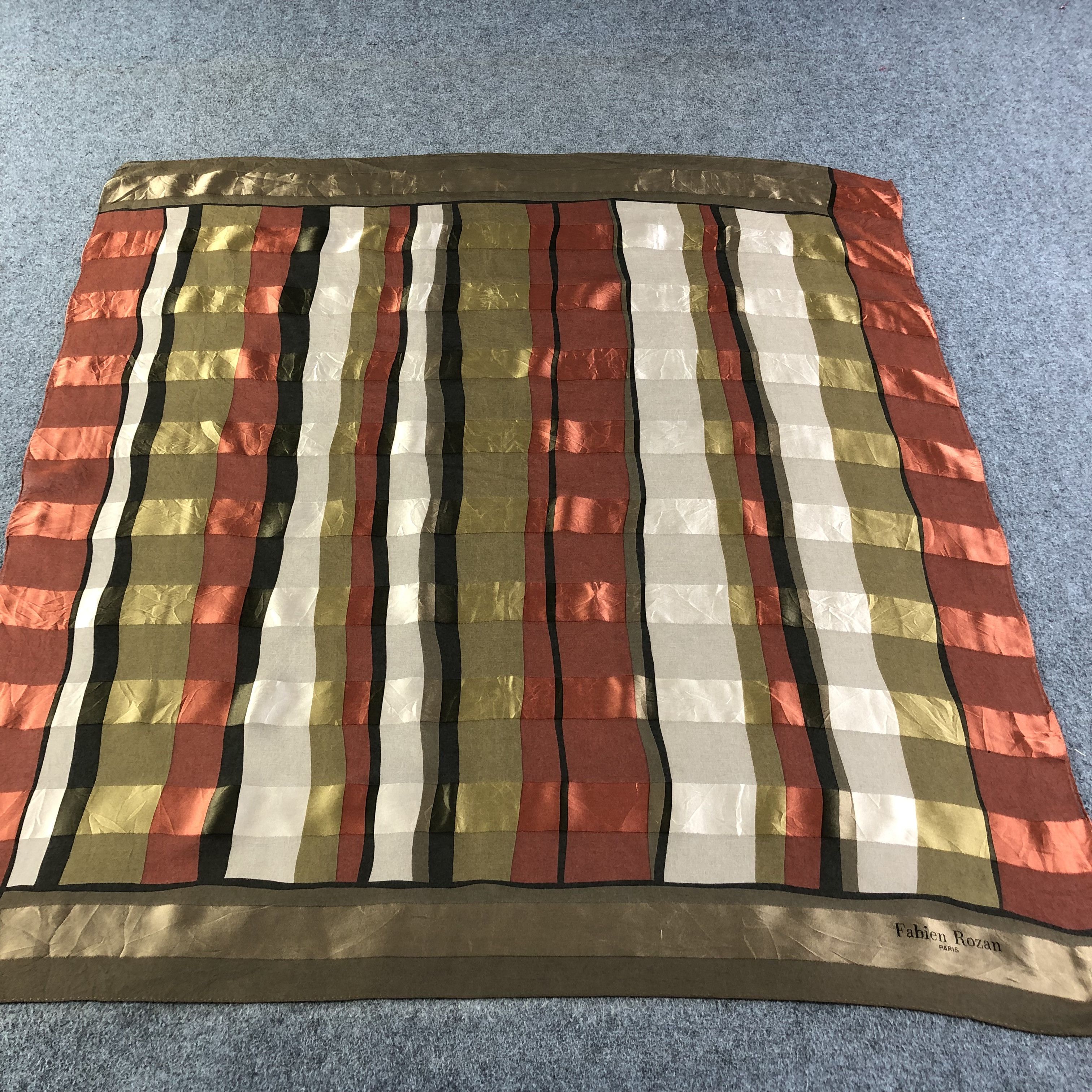 Vintage Fabien Rozan Slit Thread Silk Scarf M819 Size ONE SIZE - 1 Thumbnail