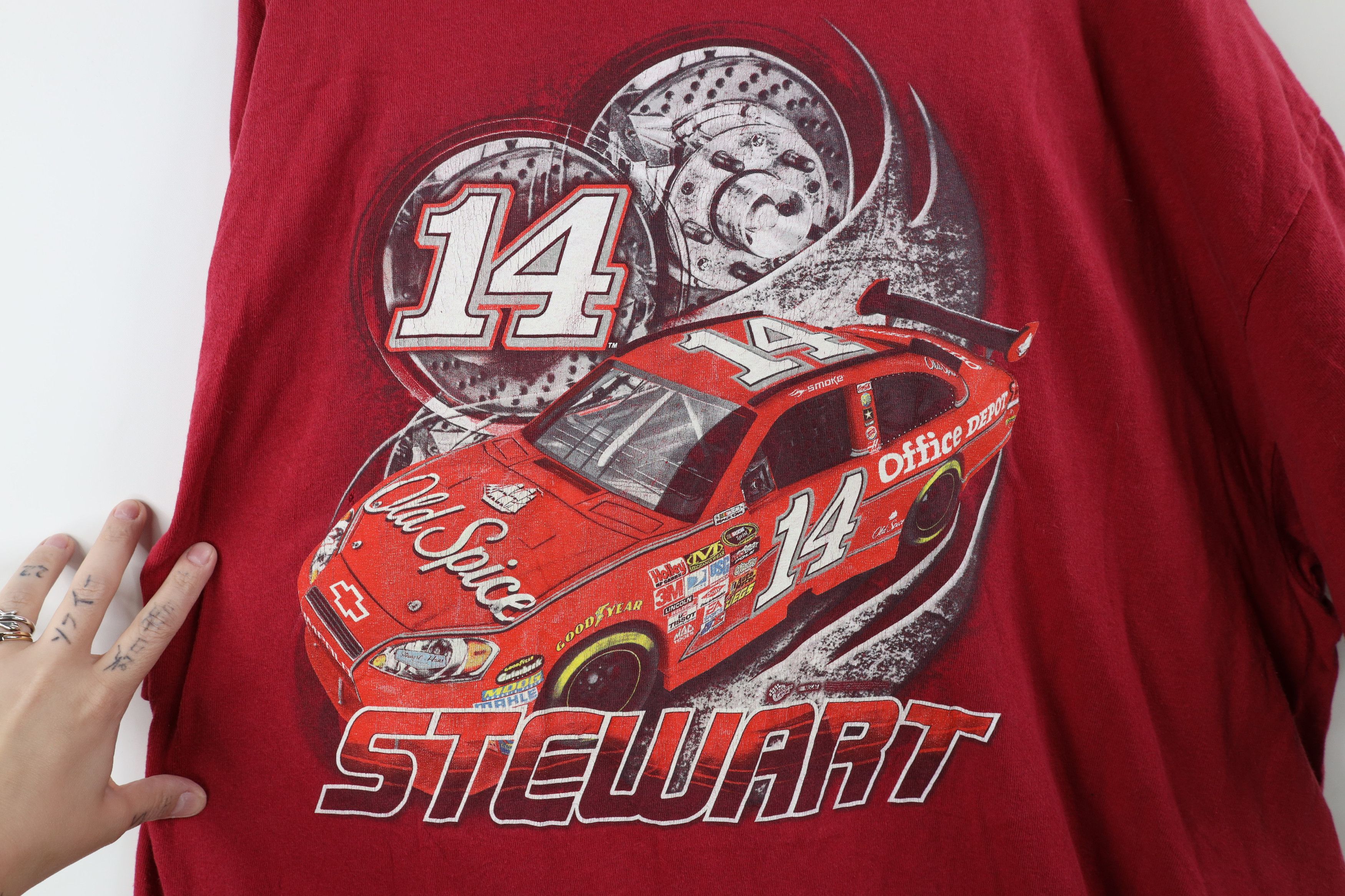 Vintage Vintage Y2K Nascar Tony Stewart Racing Short Sleeve T-Shirt Size US XXL / EU 58 / 5 - 11 Thumbnail