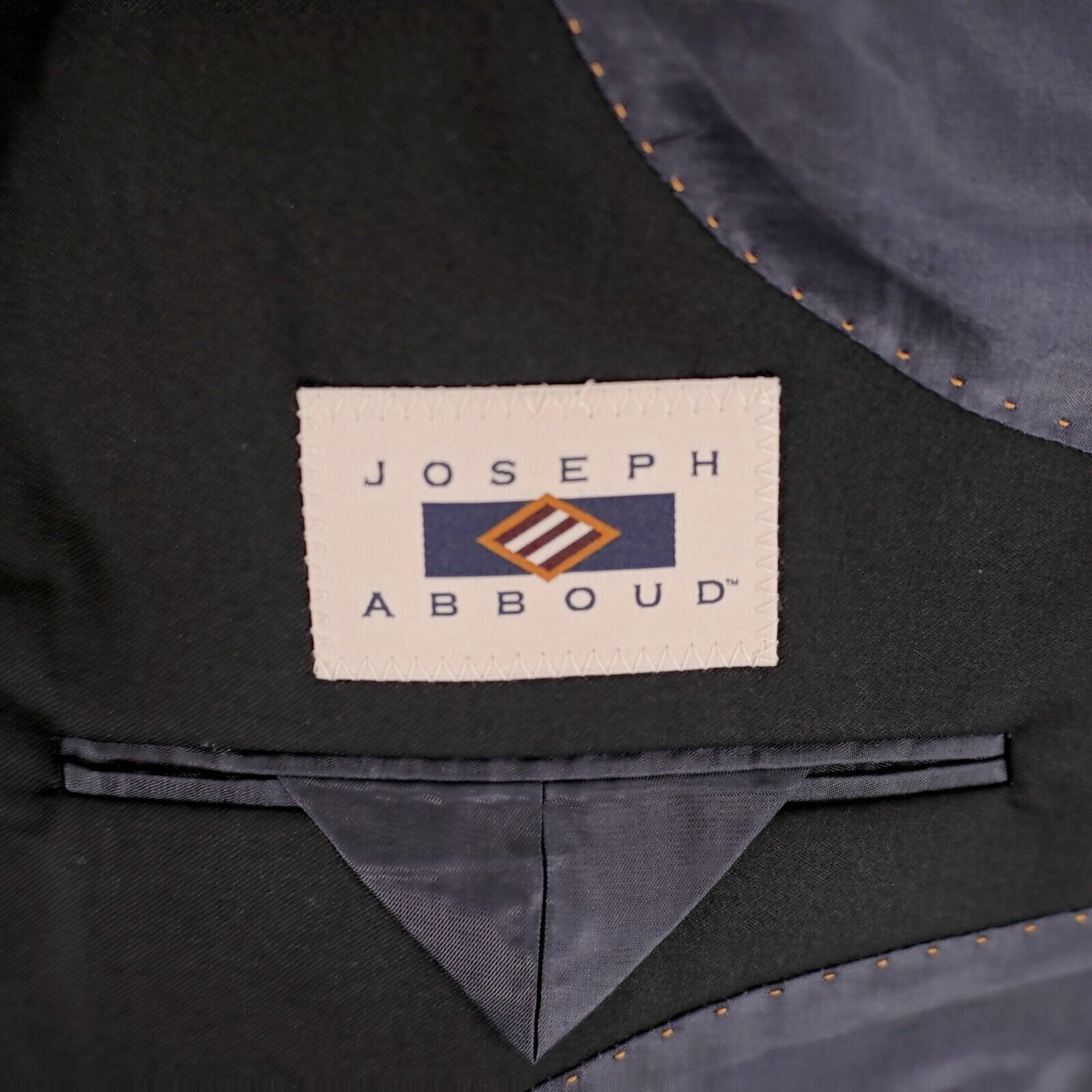 Joseph Abboud Joseph Abboud Reda Super 110s Wool Black 2 Button Blazer 44R Size 44R - 9 Thumbnail
