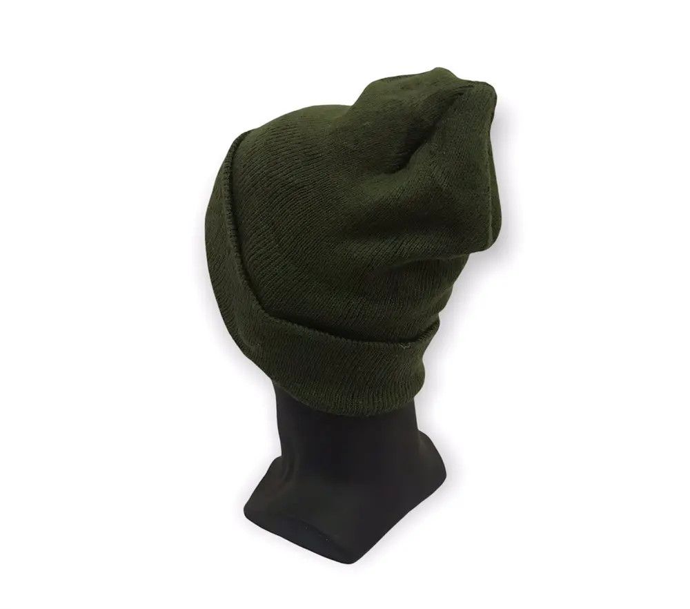 Vintage vintage Military Plain Beanie hat Size ONE SIZE - 3 Thumbnail