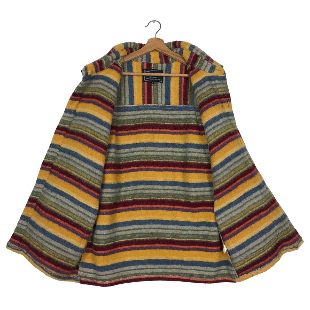 Japanese Brand 🔥Vintage Wool Jacket Striped Johns Hamer Issey Miyake Size US L / EU 52-54 / 3 - 10 Thumbnail