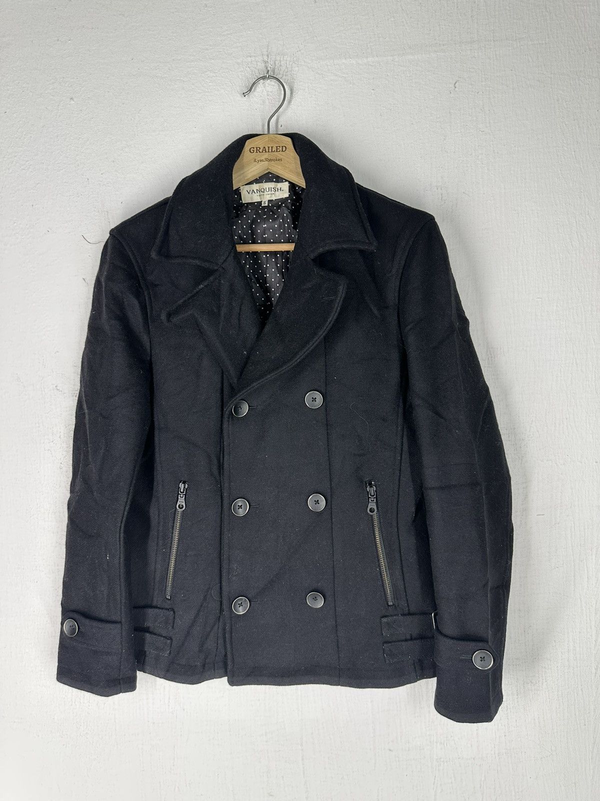 image of Vintage Vanquish Jacket in Black, Men's (Size Small)