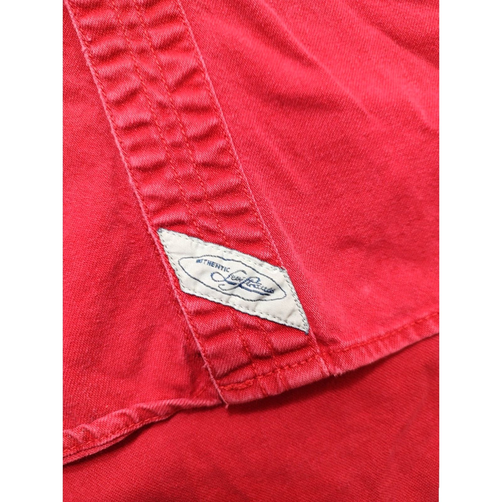 Levi's VINTAGE Levi's Button-Up Shirt Mens Large Red Heavy Canvas Long Sleeve Size US M / EU 48-50 / 2 - 7 Thumbnail