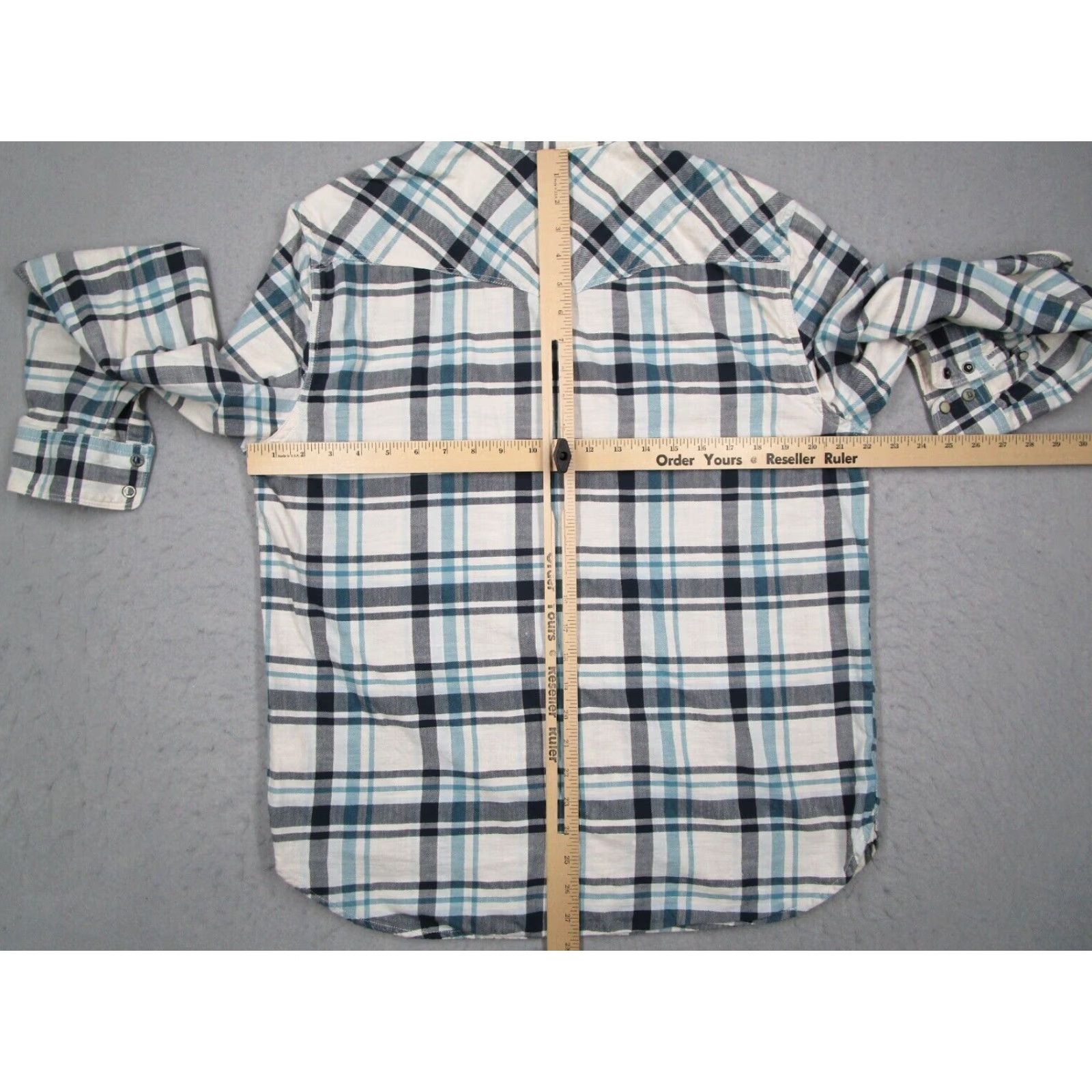 Lucky Brand VINTAGE Lucky Brand Men's Shirt Long Sleeve Button-Up Casual Western Flannel Check Blue Size Large Size US L / EU 52-54 / 3 - 5 Thumbnail