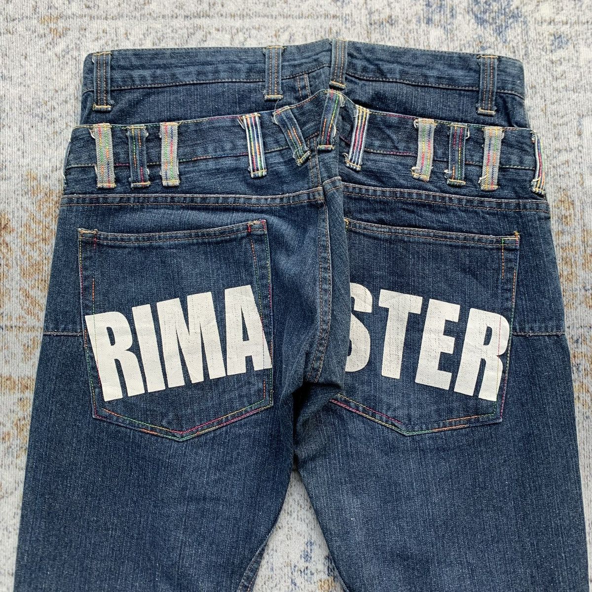 Japanese Brand Rare Vintage Double Waist Rimaster Printed Artisan Jeans Size US 34 / EU 50 - 5 Thumbnail