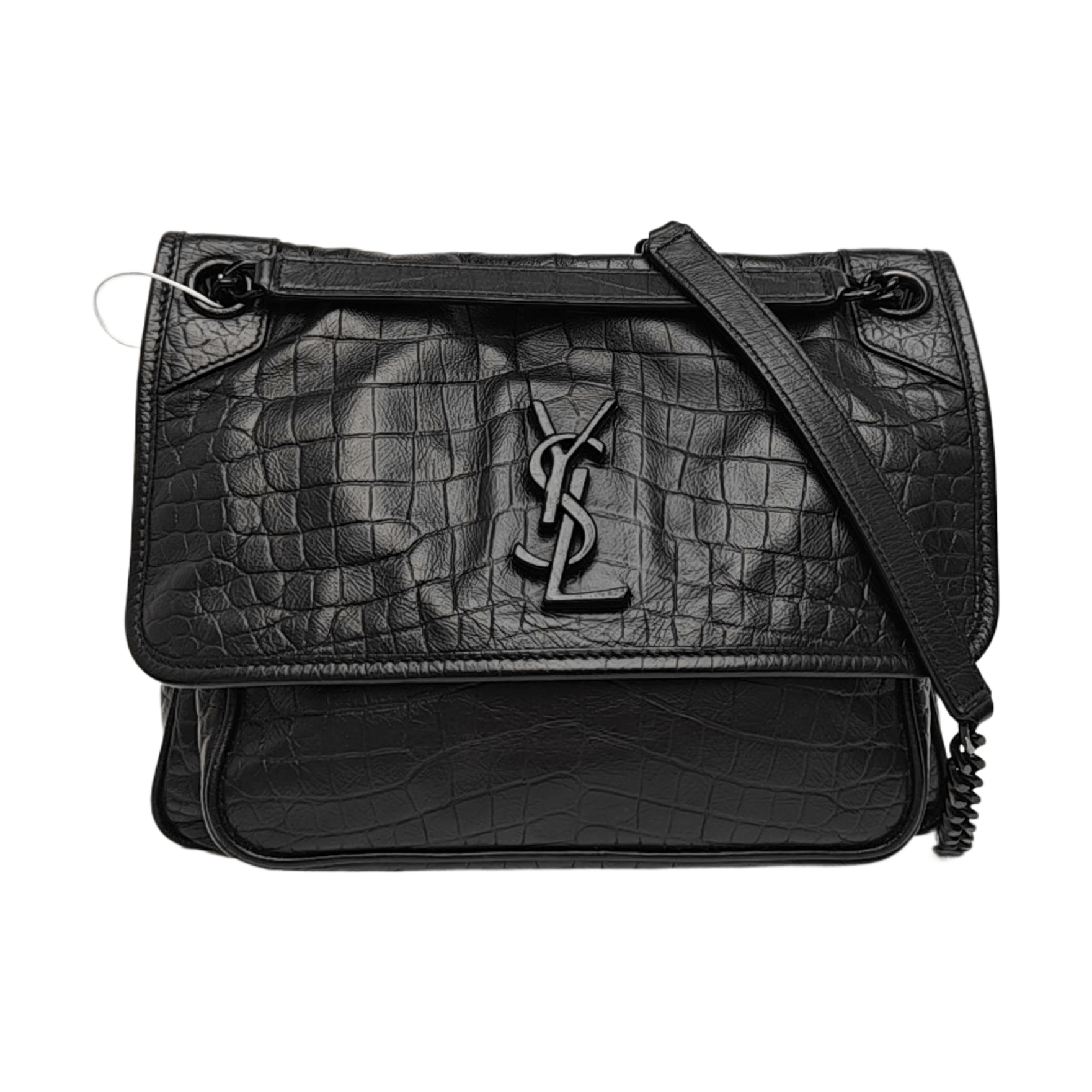 Saint Laurent Paris Saint Laurent Niki Medium Crocodile Embossed Shoulder Bag Size ONE SIZE - 1 Thumbnail