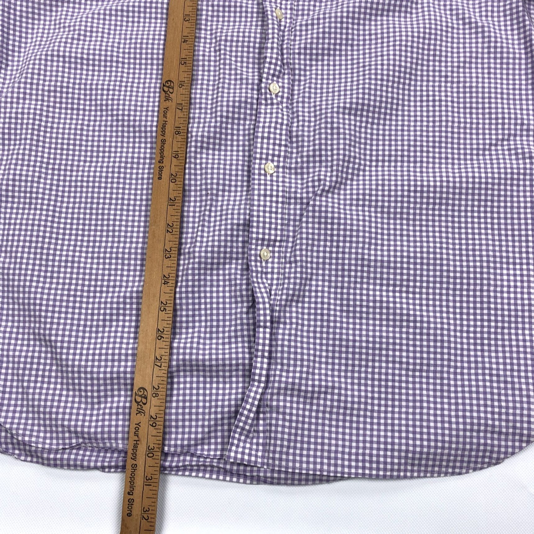 Ralph Lauren Ralph Lauren Men's Gingham Stretch Cotton Button-Down Casual Shirt Purple Large Size US L / EU 52-54 / 3 - 6 Thumbnail