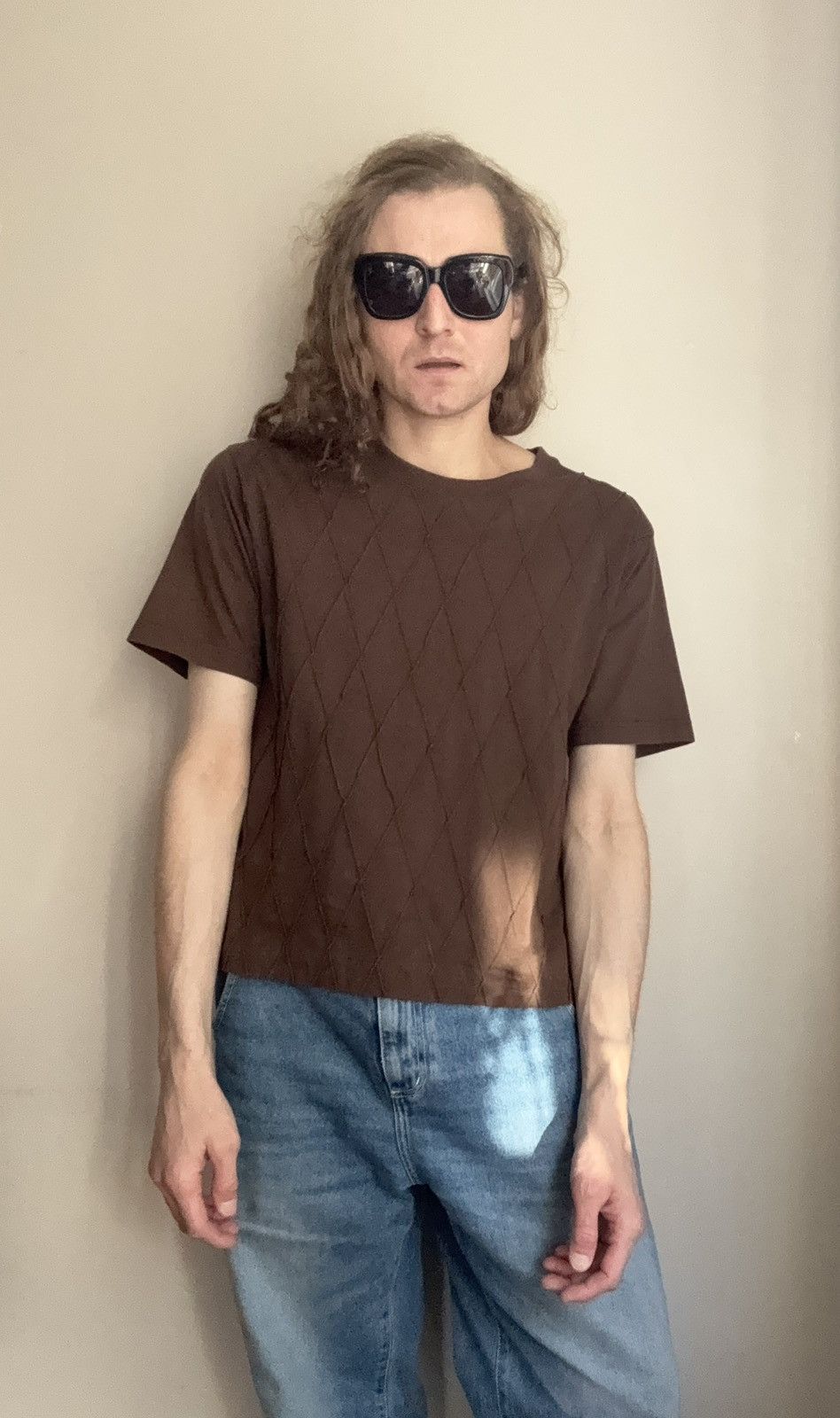 Issey Miyake Issey Miyake Men SS02 Textured Diamond Knit Tee Size US M / EU 48-50 / 2 - 15 Thumbnail