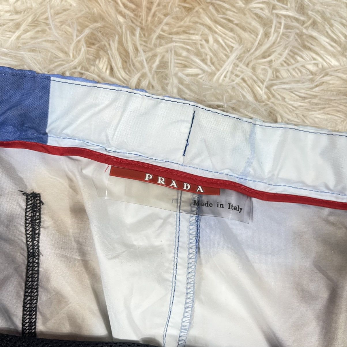 Prada Prada S/S 2000- Blue Tie Dye Tech Nylon Pants 2 in 1 Shorts Size US 36 / EU 52 - 7 Thumbnail