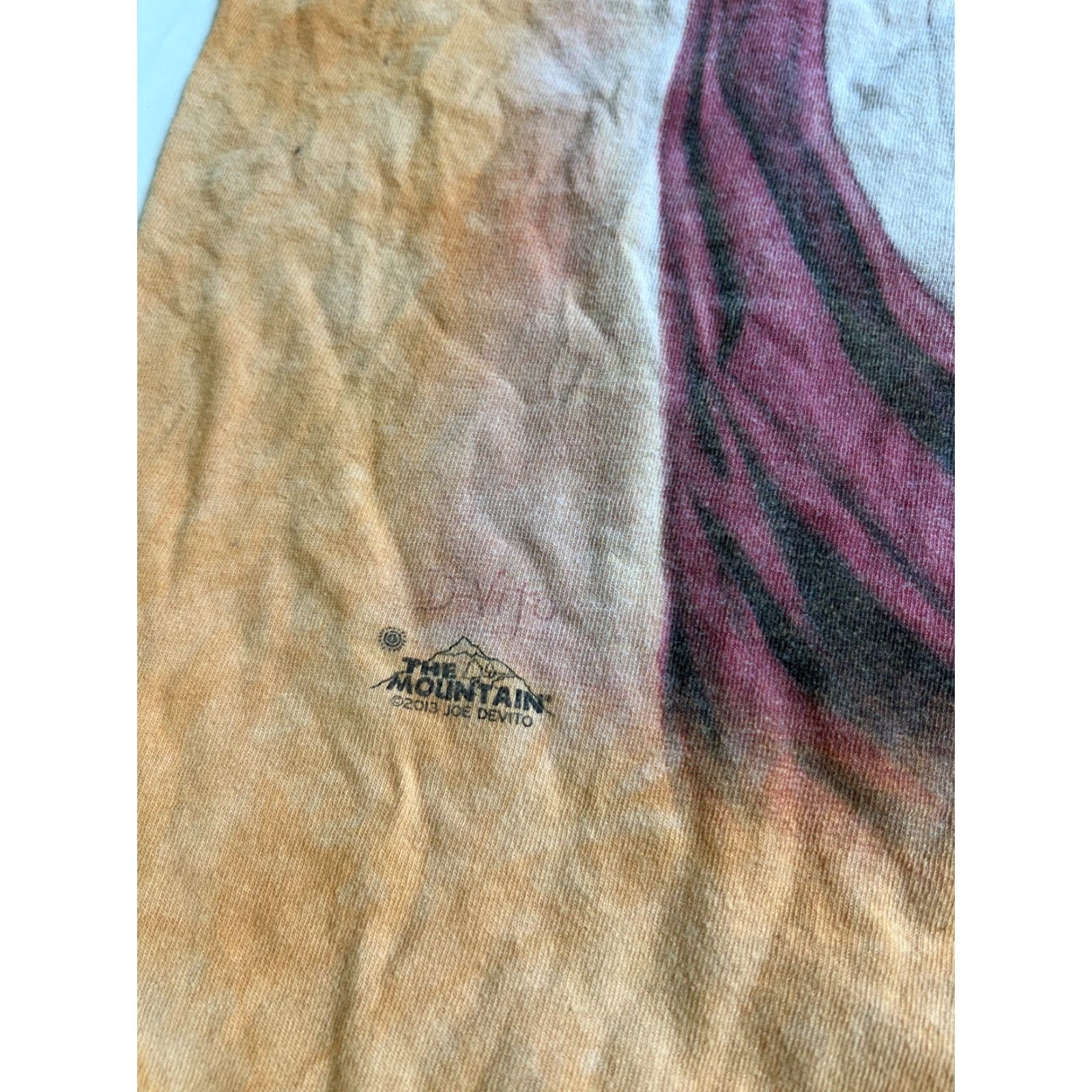 Delta VINTAGE Delta T-Shirt WOW - The Mountain - Joe Devito - Jesus - Sacred Heart - Tie Dye Shirt - XL Orange Unisex Adults Mens Womens? Size US XL / EU 56 / 4 - 5 Thumbnail