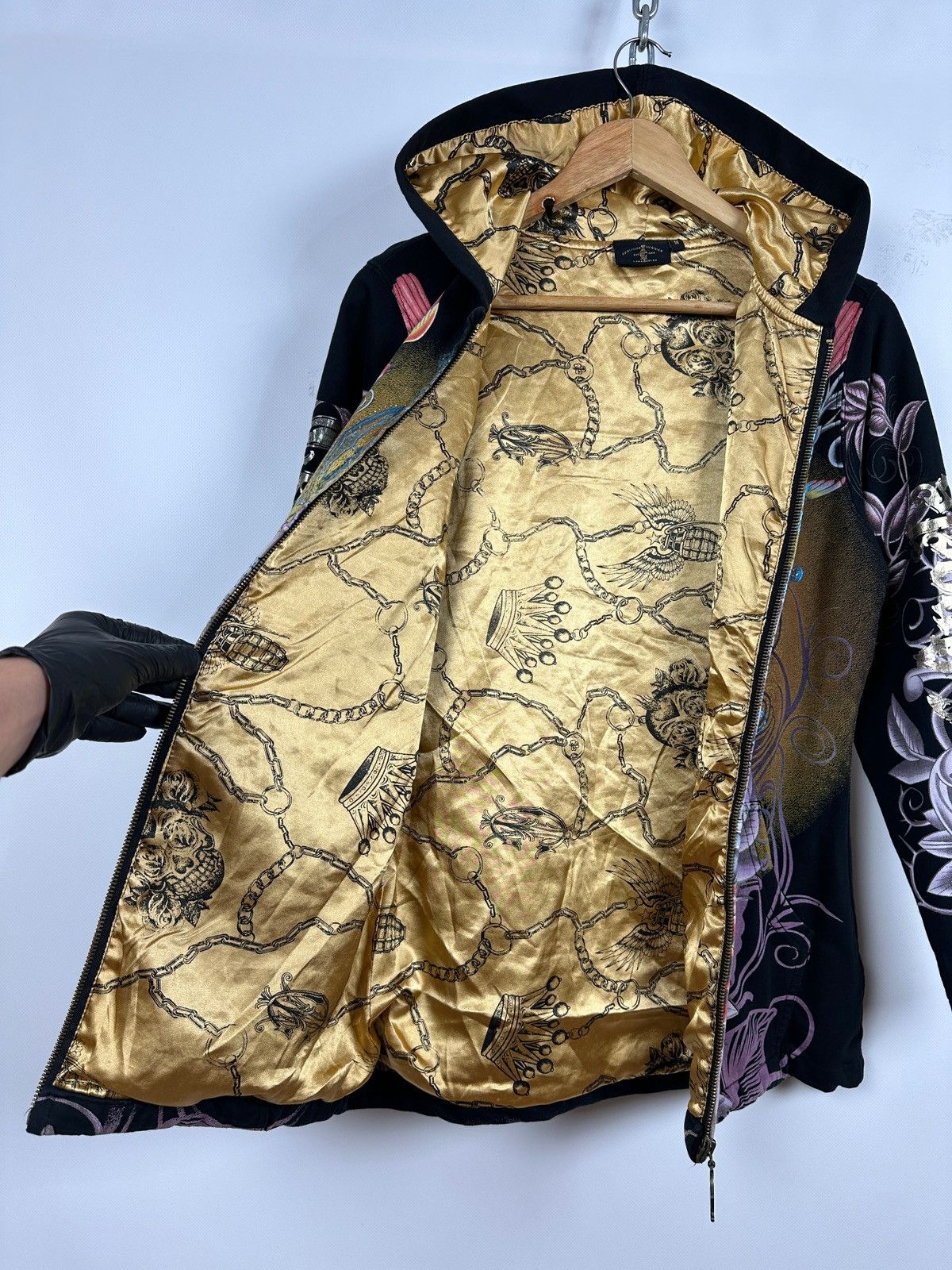Christian Audigier Vintage Christian Audigier Y2K Full Zip Hoodie Size M / US 6-8 / IT 42-44 - 22 Thumbnail