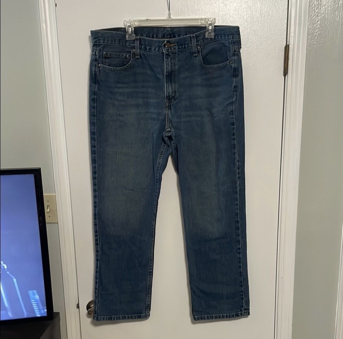 Faded Glory Faded Glory Blue Straight Fit Jeans Size US 38 / EU 54 - 1 Thumbnail