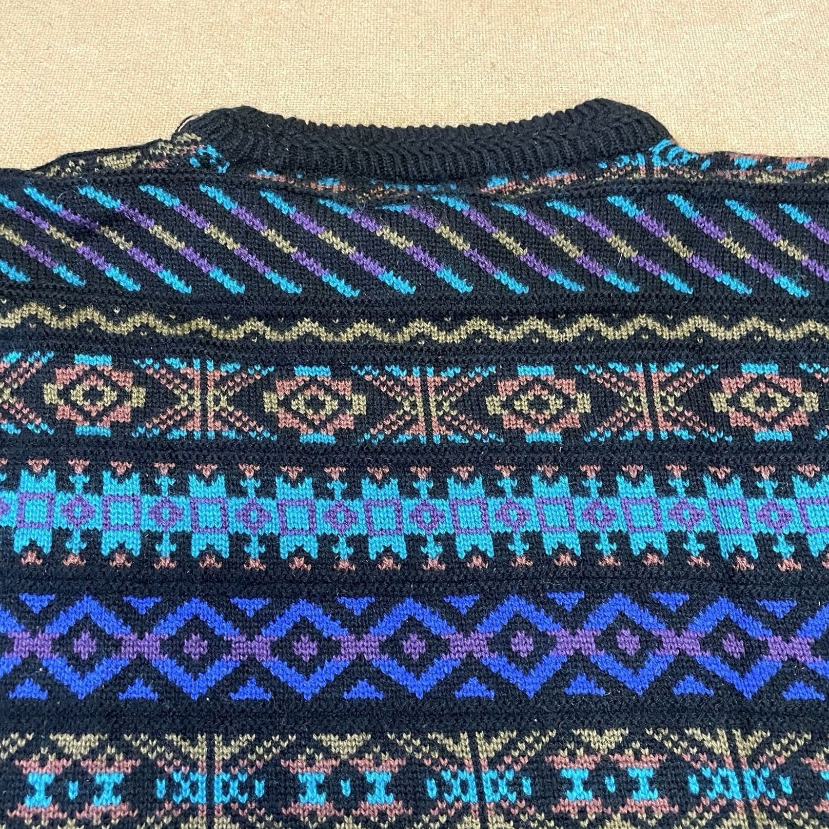 Vintage Vintage Knights Bridge Grandpa Knit Sweater Adult Medium Geometric Ugly 90s Mens Size US M / EU 48-50 / 2 - 7 Thumbnail