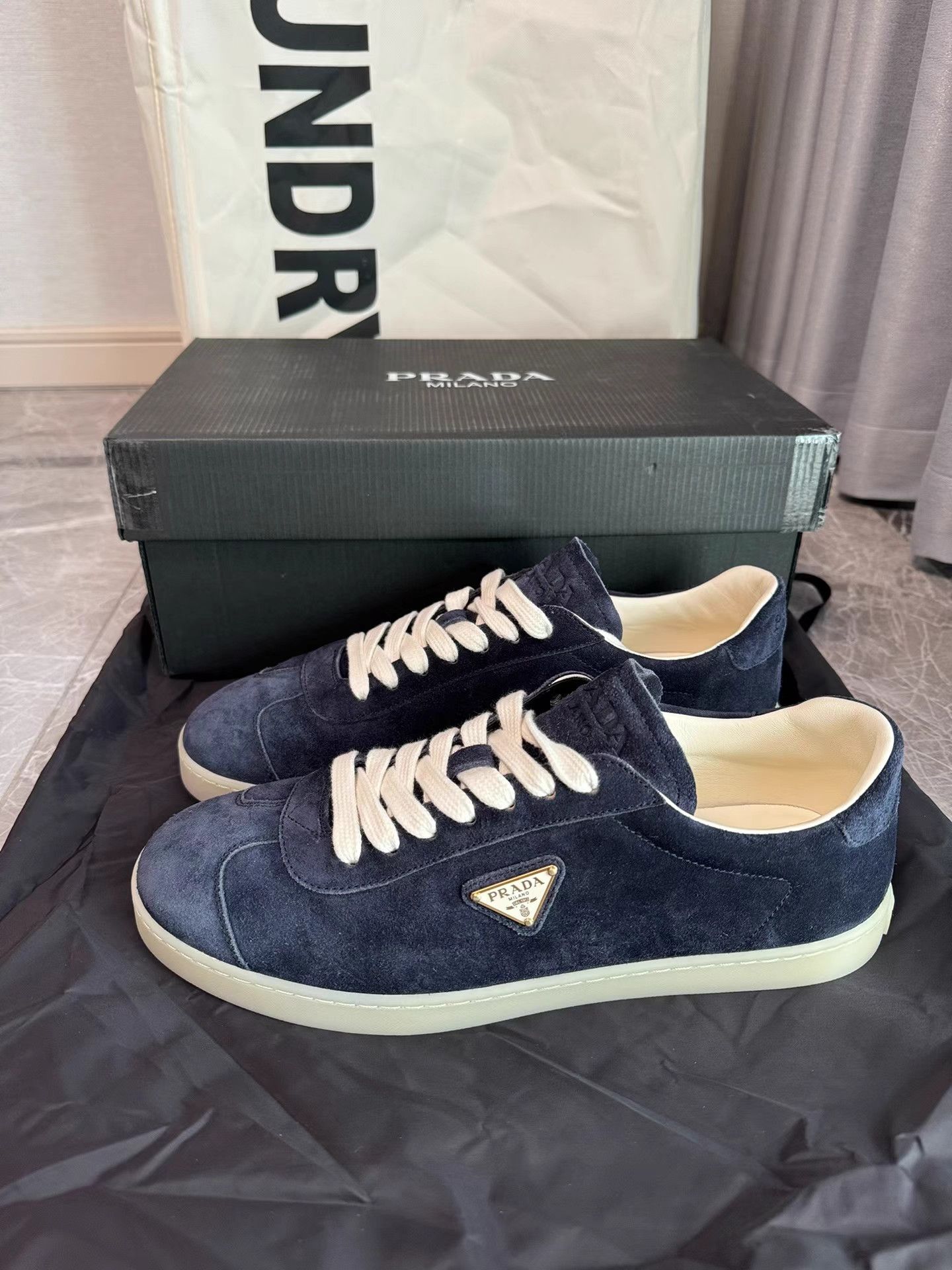 Prada Prada Lane Premium Suede Sneakers K6 Size US 9 / EU 42 - 1 Thumbnail