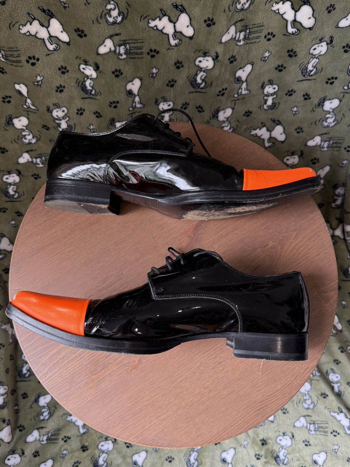 Designer × Dsquared2 Dsquared2 Orange Toes Derby Leather Shoes Size US 11 / EU 44 - 4 Thumbnail