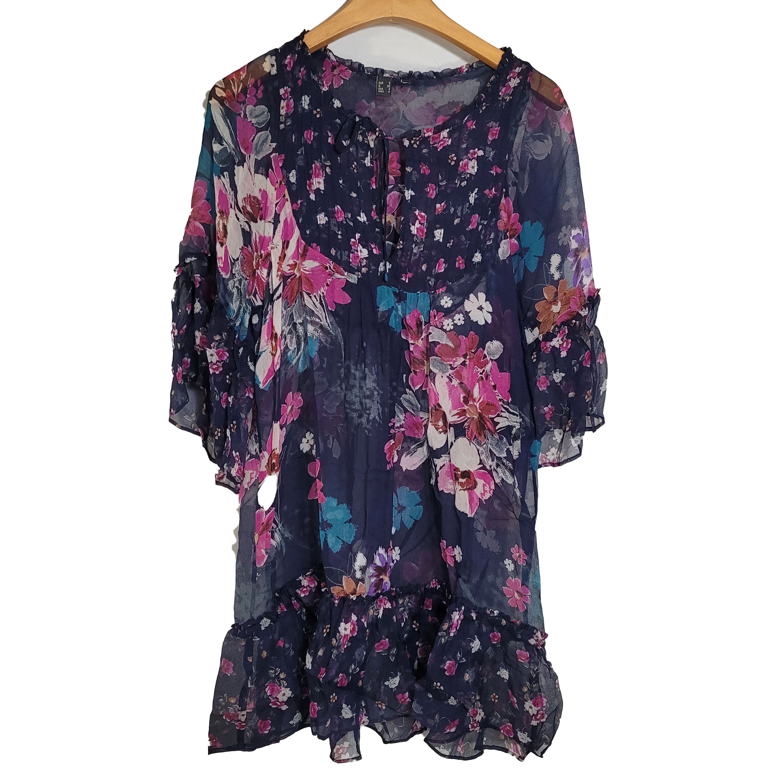 Other Women's 100& Silk Size S Short Sleeve Top Shirt SCE182 Size S / US 4 / IT 40 - 1 Thumbnail