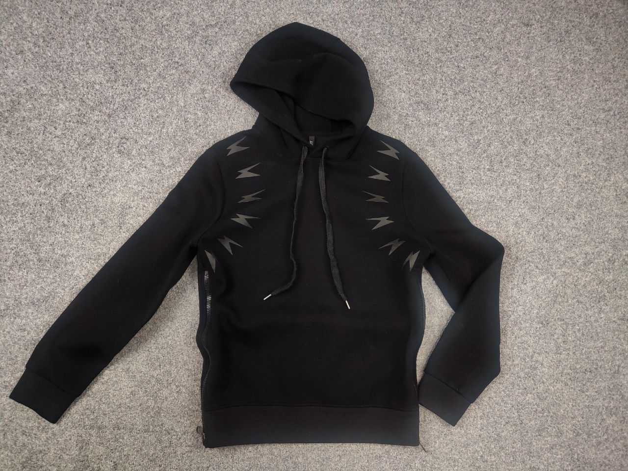 Neil Barrett Neil Barrett Design Lightning Bolt Logo Zip neoprene hoodie Size US S / EU 44-46 / 1 - 2 Thumbnail