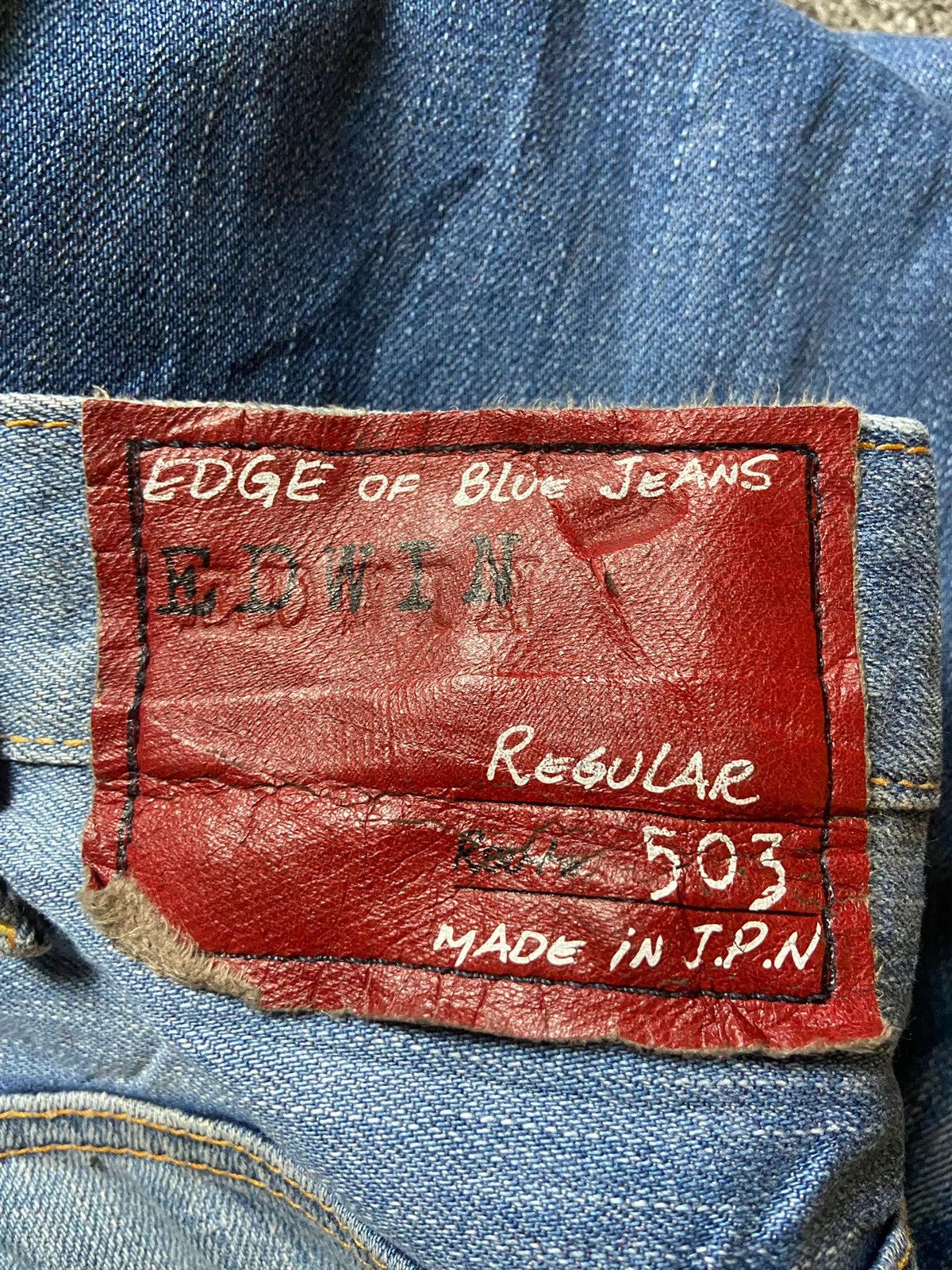 Edwin × Japanese Brand × Vintage Vintage EDWIN 503 Regular Fit Denim Jeans (128) Size US 42 / EU 58 - 7 Thumbnail