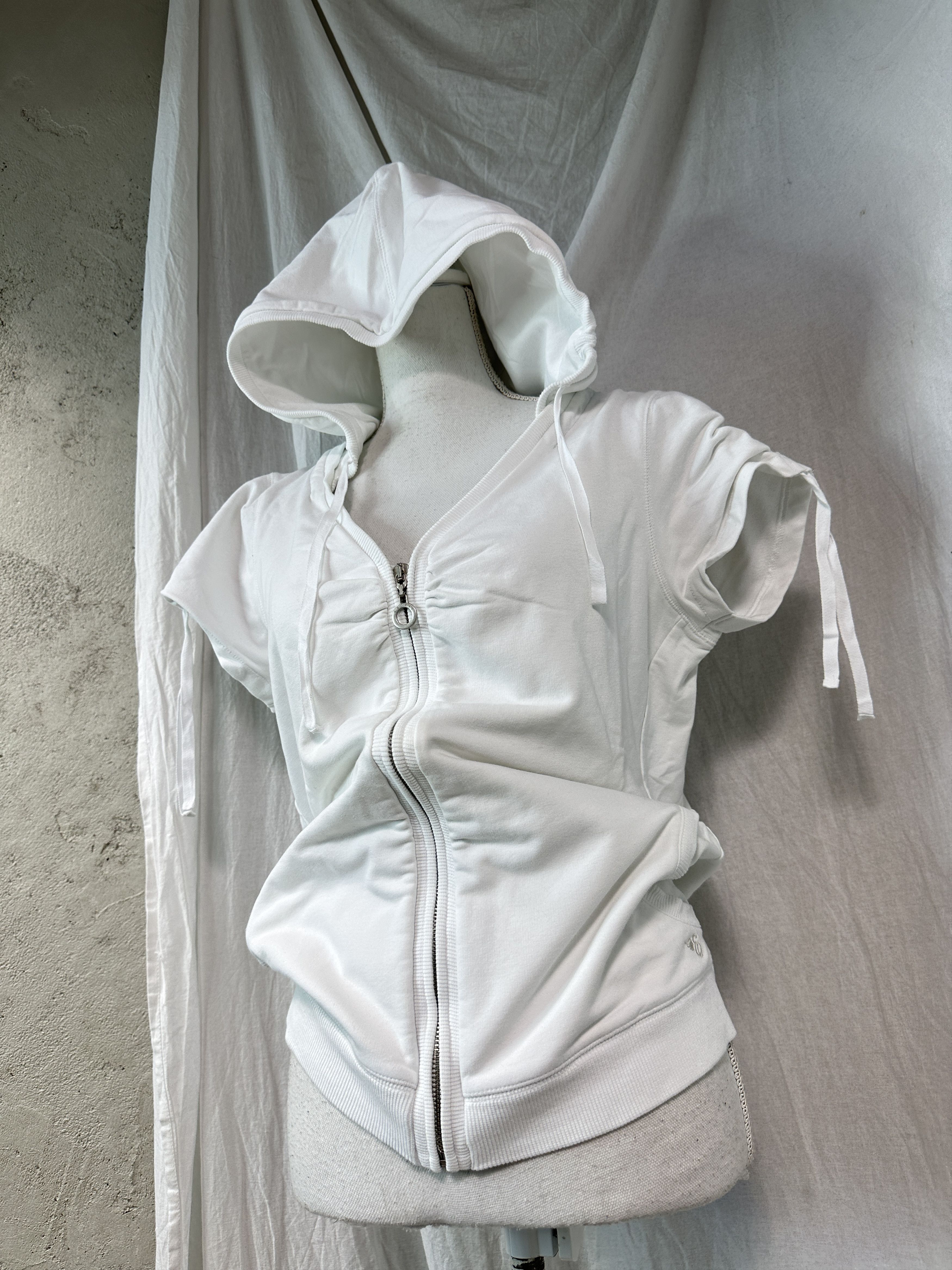 Vintage Vintage Sporty Streetwear Short Sleeve Hoodie Y2K Size XXL / US 16-18 / IT 52-54 - 1 Thumbnail