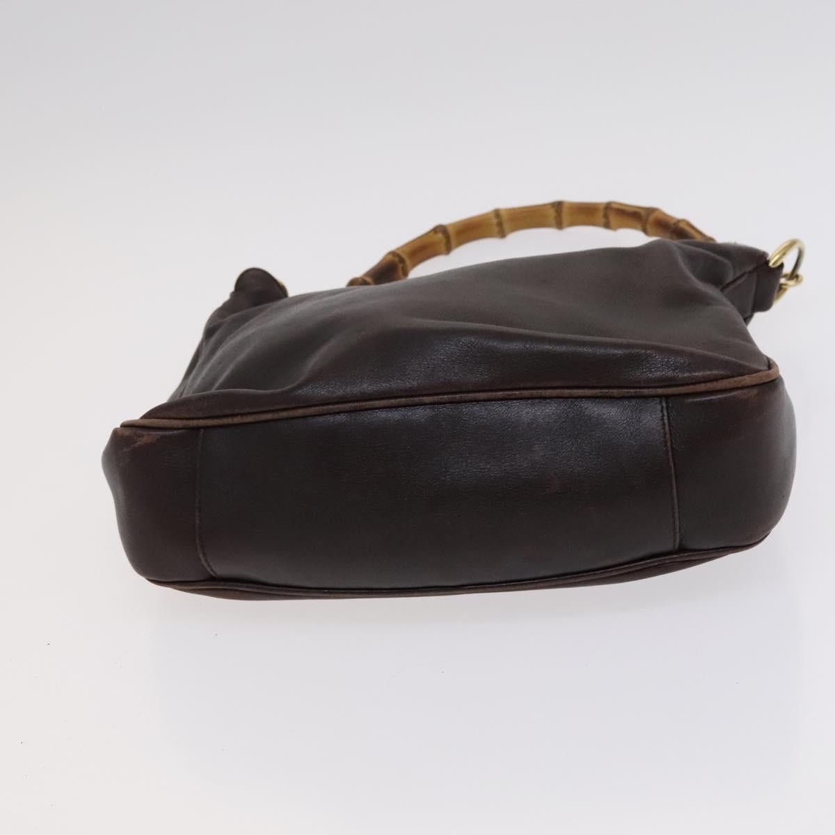 Gucci GUCCI Bamboo Handbag Leather Brown Gold 001 1705 001 1705 Size ONE SIZE - 9 Thumbnail