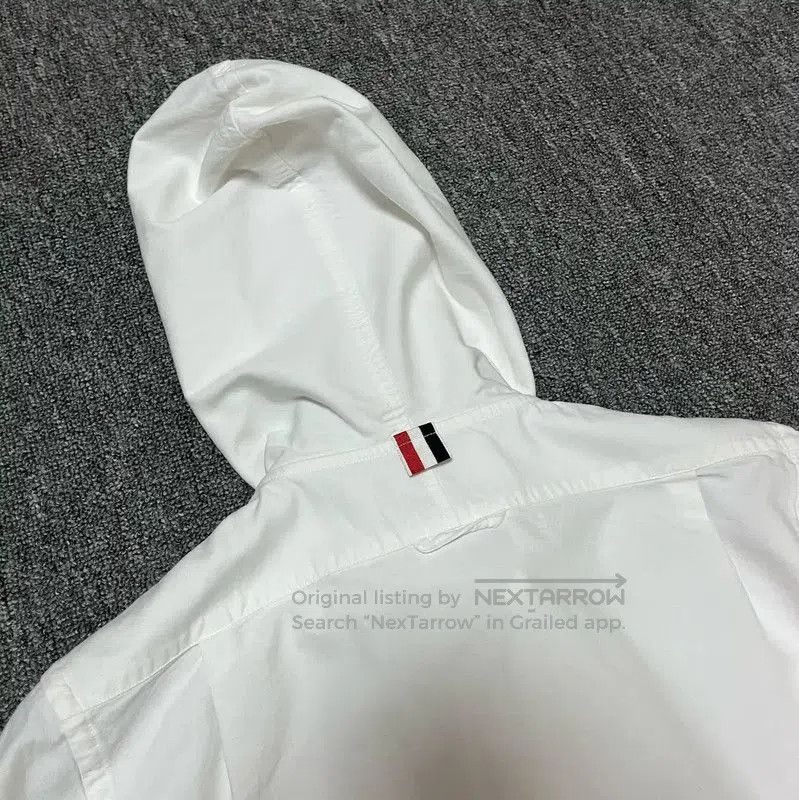 Thom Browne Thom Browne Men's White Hoodie Button-Up Shirt . Size US M / EU 48-50 / 2 - 5 Thumbnail