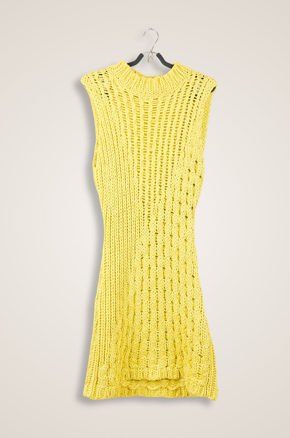 Salvatore Ferragamo Salvatore Ferragamo Open-Knit Cotton Maxi Dress Yellow - L Size L / US 10 / IT 46 - 1 Thumbnail