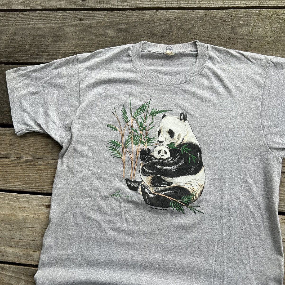 Vintage Vintage 80s Panda Bear Nature Widlife Graphic T Shirt Size US M / EU 48-50 / 2 - 2 Thumbnail