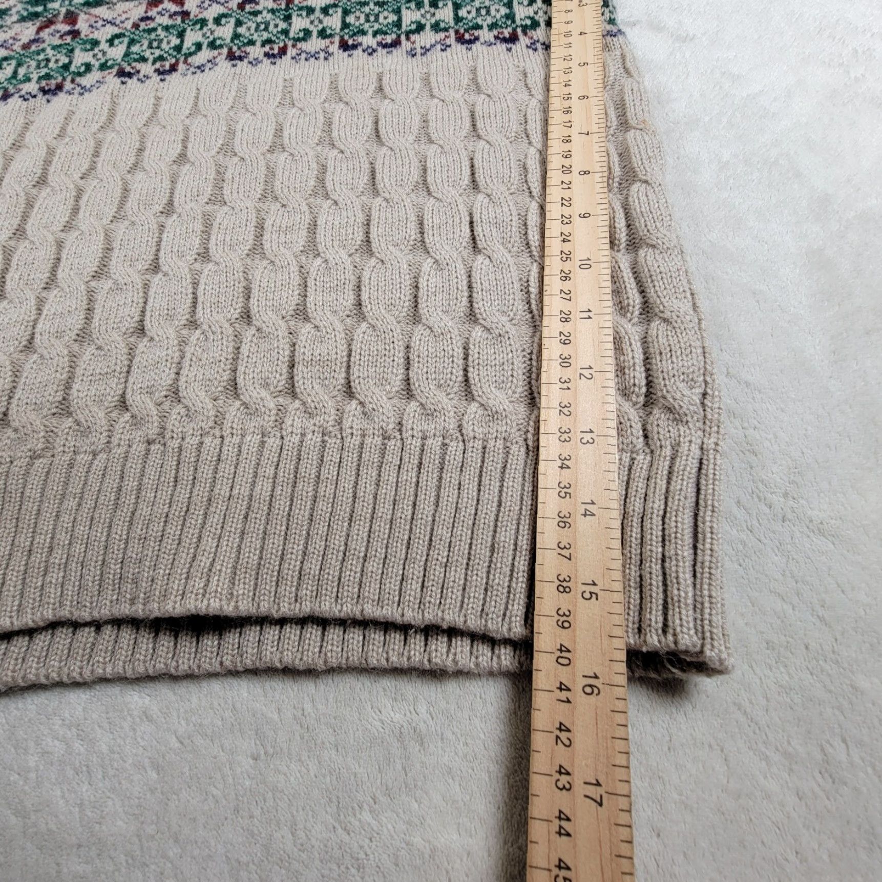 Vintage VINTAGE Mervyns Men's Collection Beige Snowflake Nordic Acrylic Sweater M Beige 1980s Mens Regular Size M Size US M / EU 48-50 / 2 - 6 Thumbnail