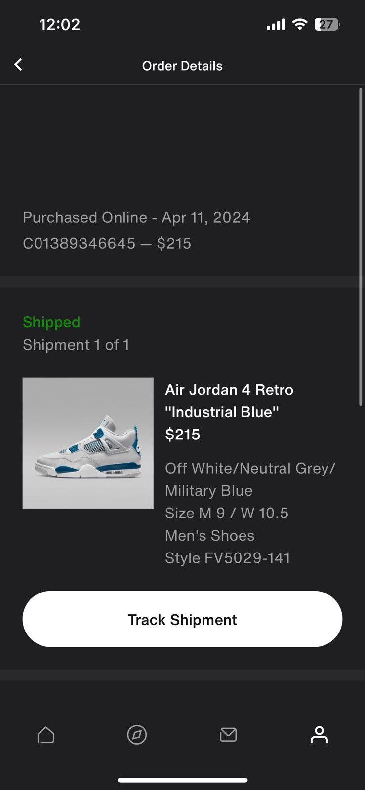 Jordan Brand × Nike Jordan 4 Retro Military Blue Size US 9 / EU 42 - 8 Thumbnail